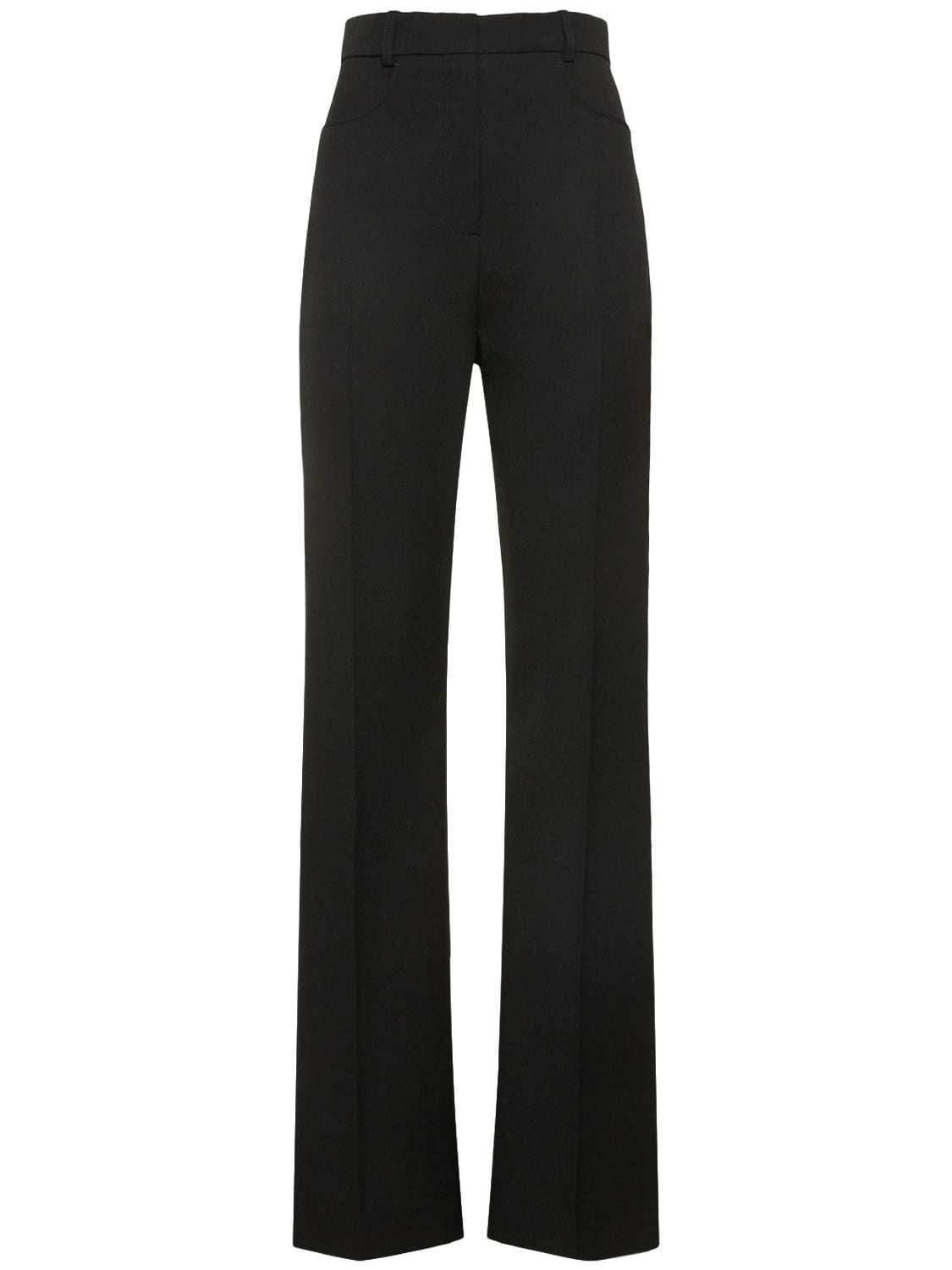Jacquemus Le Pantalon Sauge Wool Twill High Pants In Black