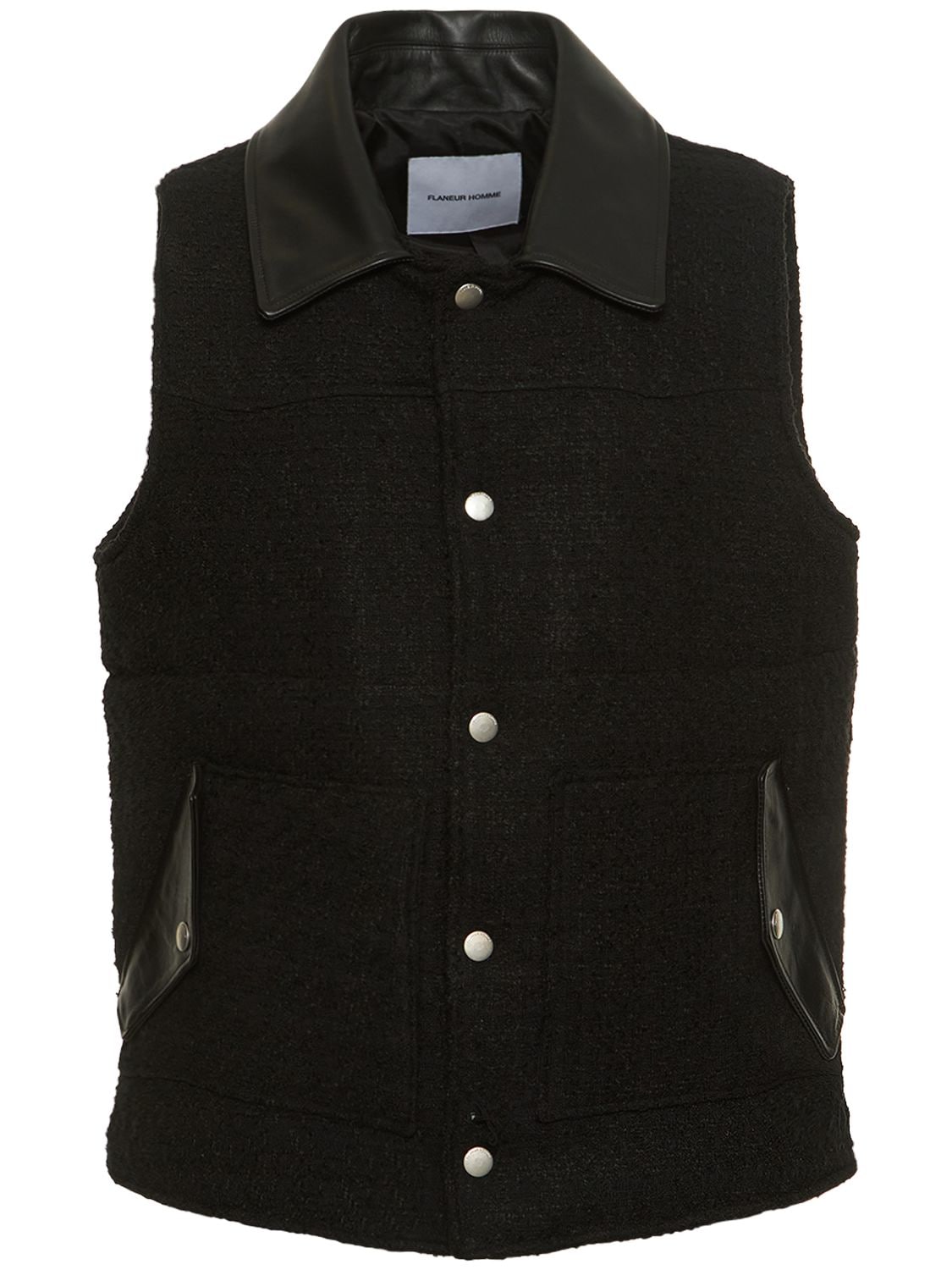 FLANEUR HOMME Padded Tweed Vest