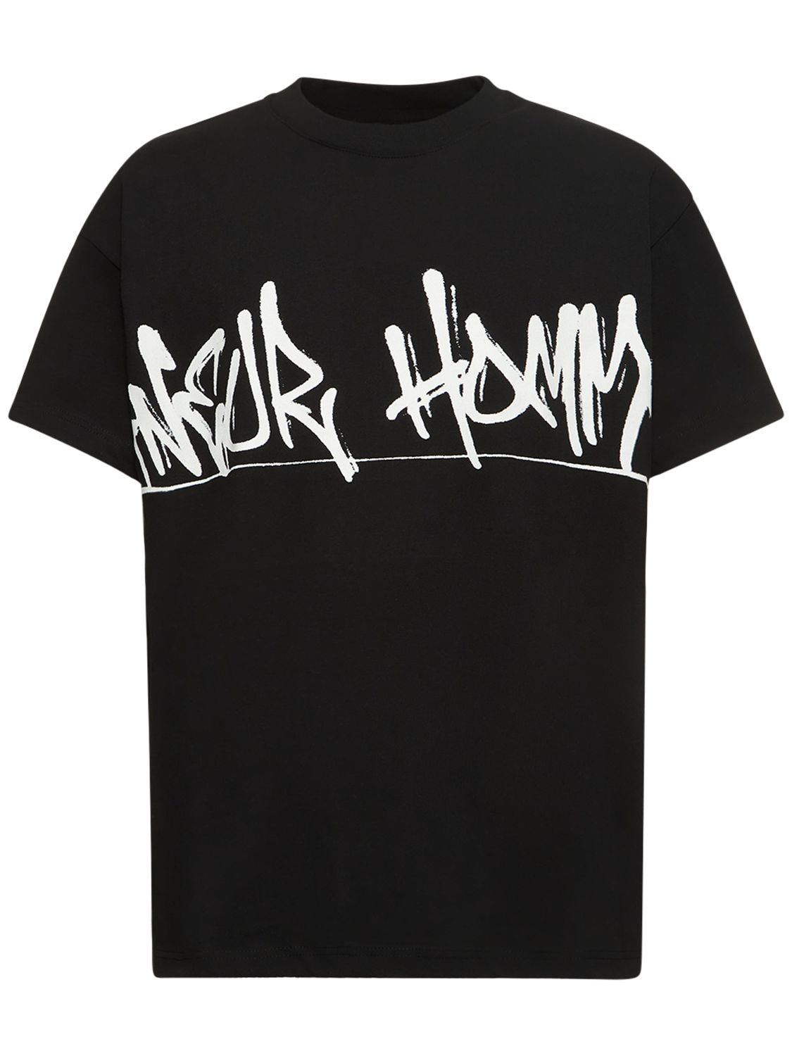 FLANEUR HOMME GRAFFITI LOGO COTTON JERSEY T-SHIRT