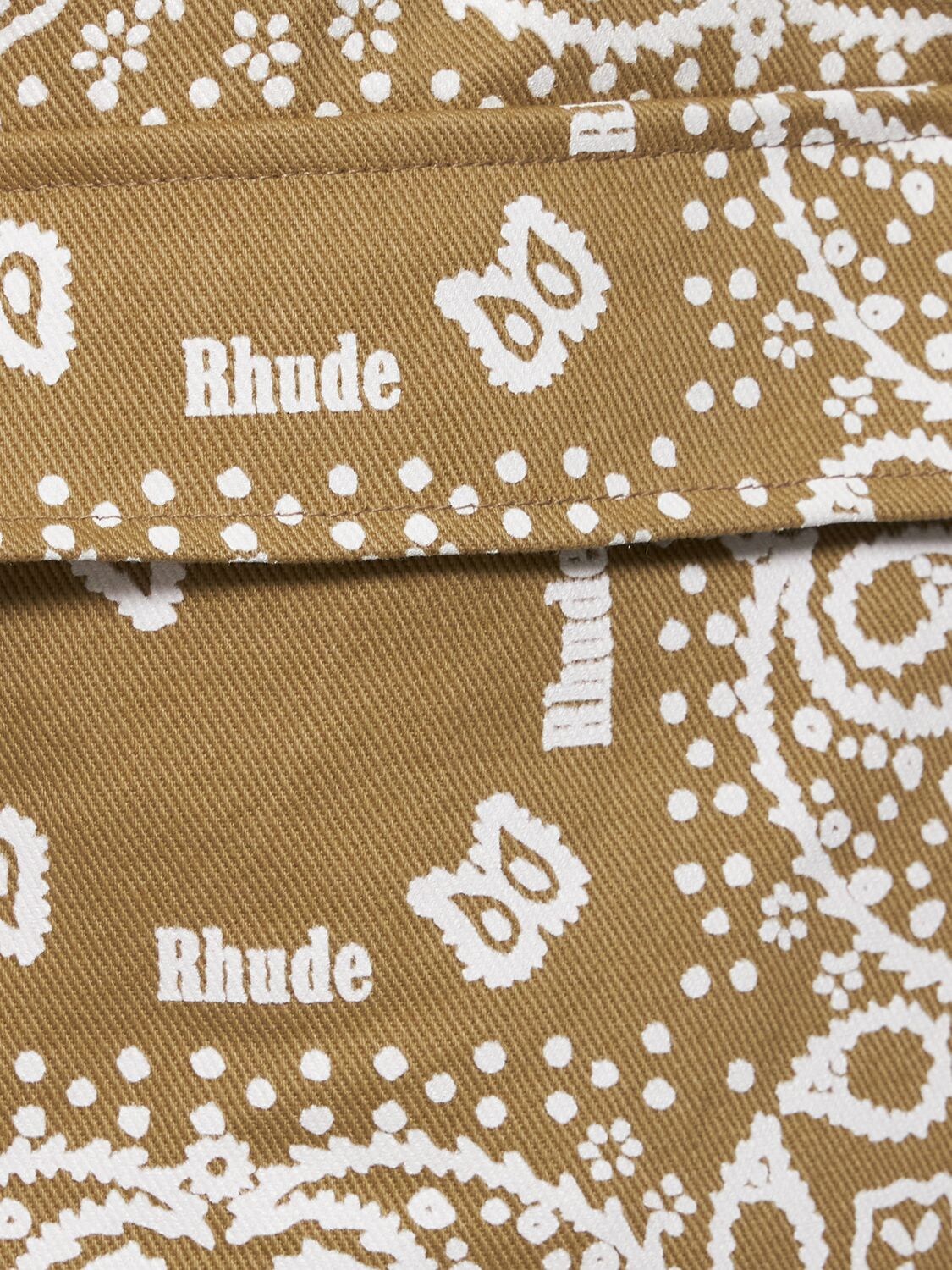 Rhude bandana-print Cotton Shorts - Brown