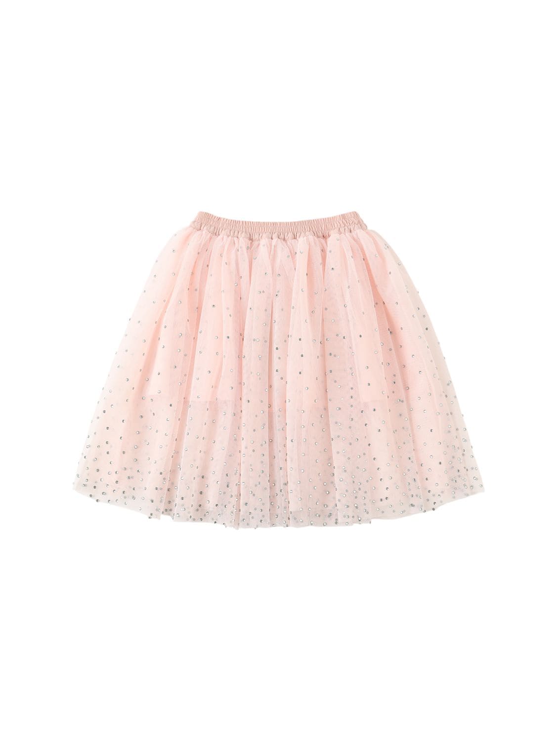 Stella Mccartney Kids' Embellished Recycled Tulle Mini Skirt In Pink
