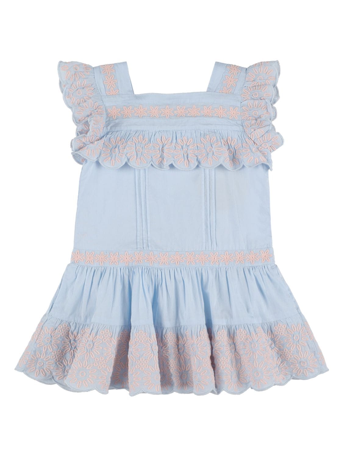 Embroidered Organic Cotton Voile Dress – KIDS-GIRLS > CLOTHING > DRESSES