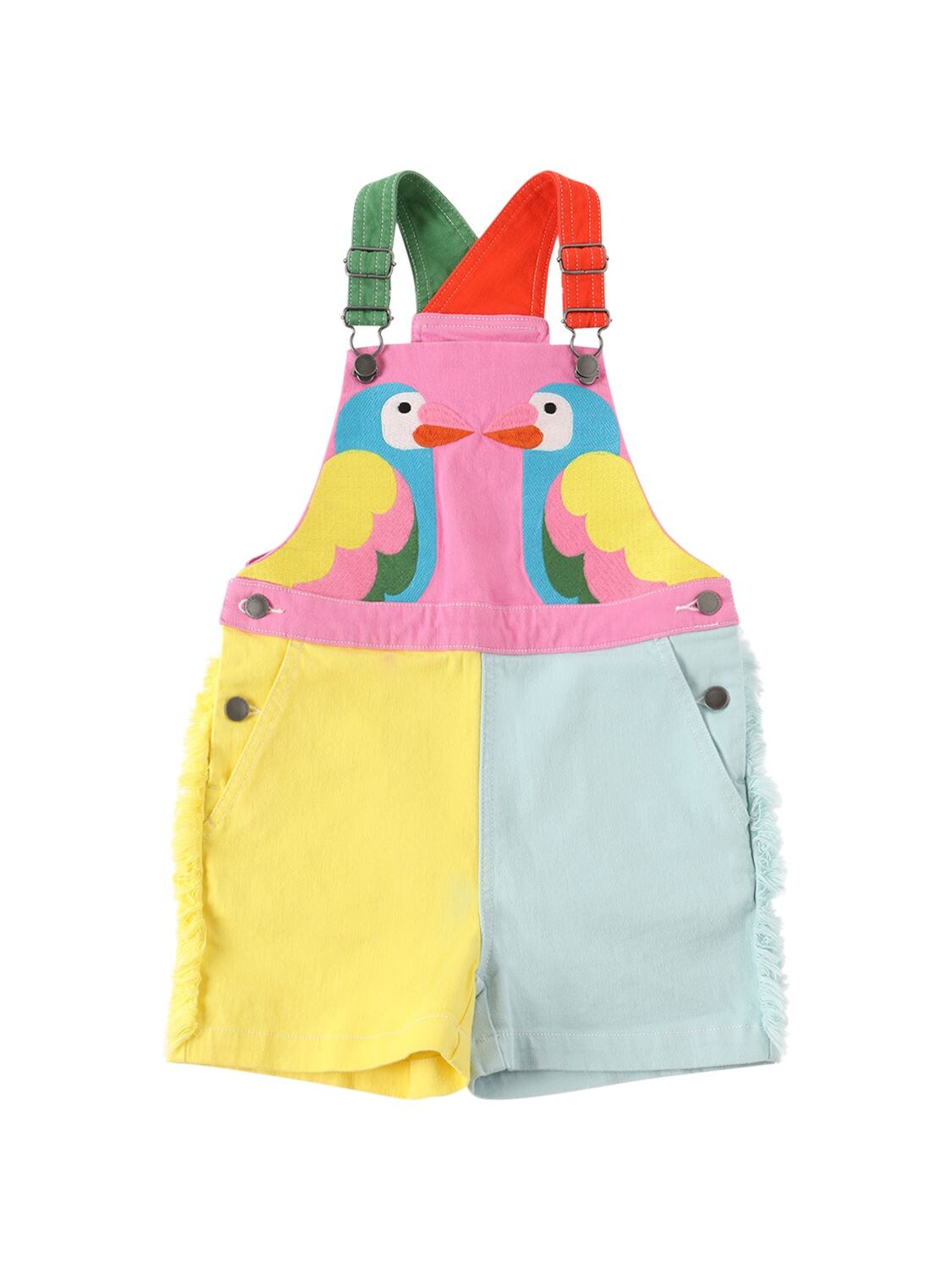 Color Block Organic Denim Dungaree – KIDS-GIRLS > CLOTHING > OVERALLS & JUMPSUITS