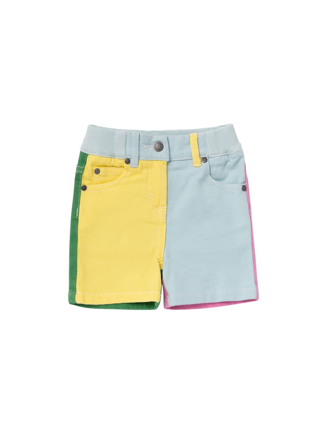 Color Block Organic Cotton Denim Shorts – KIDS-GIRLS > CLOTHING > SHORTS