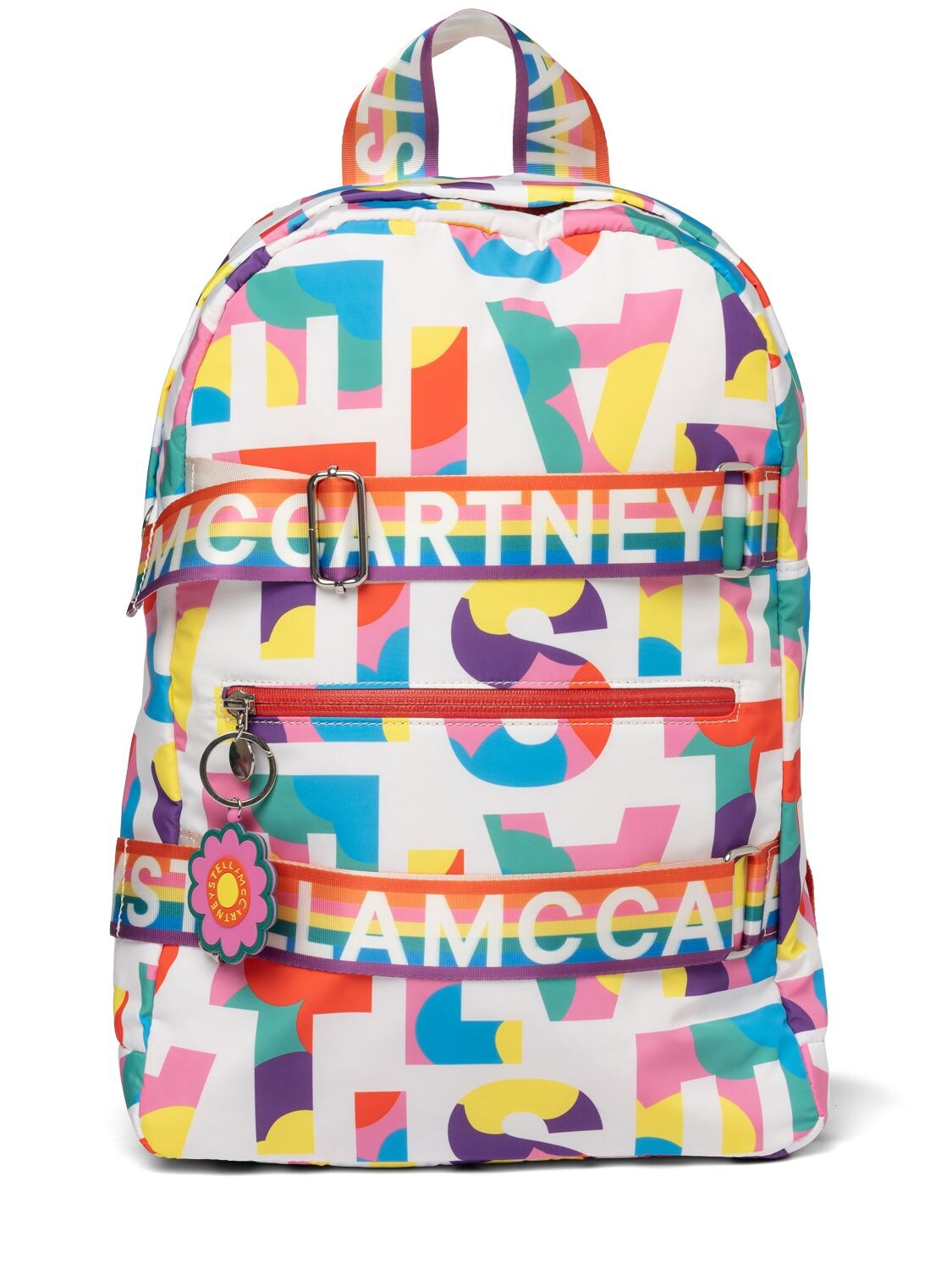 Stella Mccartney Kids' All Over Print Recycled Nylon Backpack In