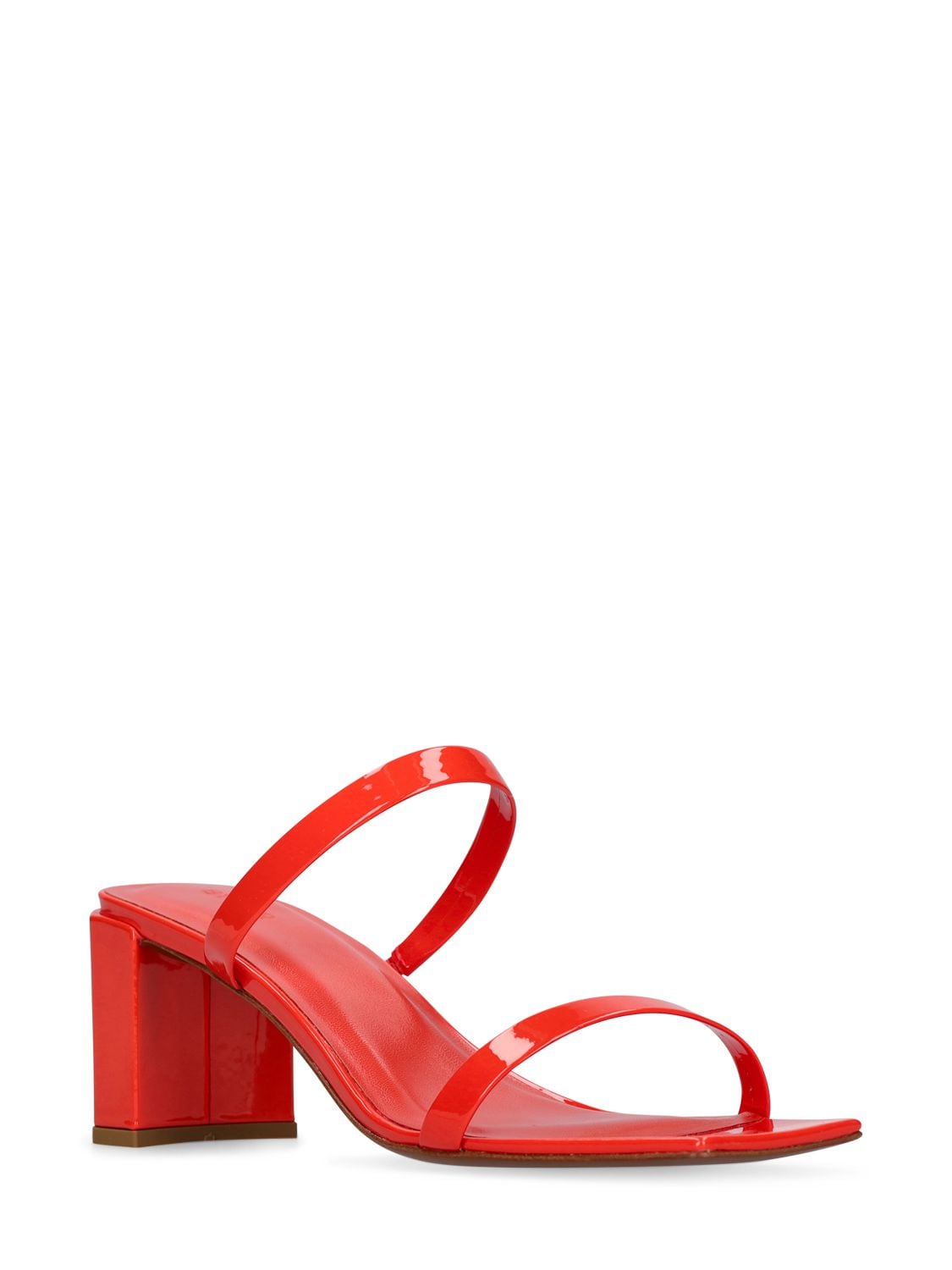 BY FAR 60MM TANYA PATENT LEATHER SANDALS 