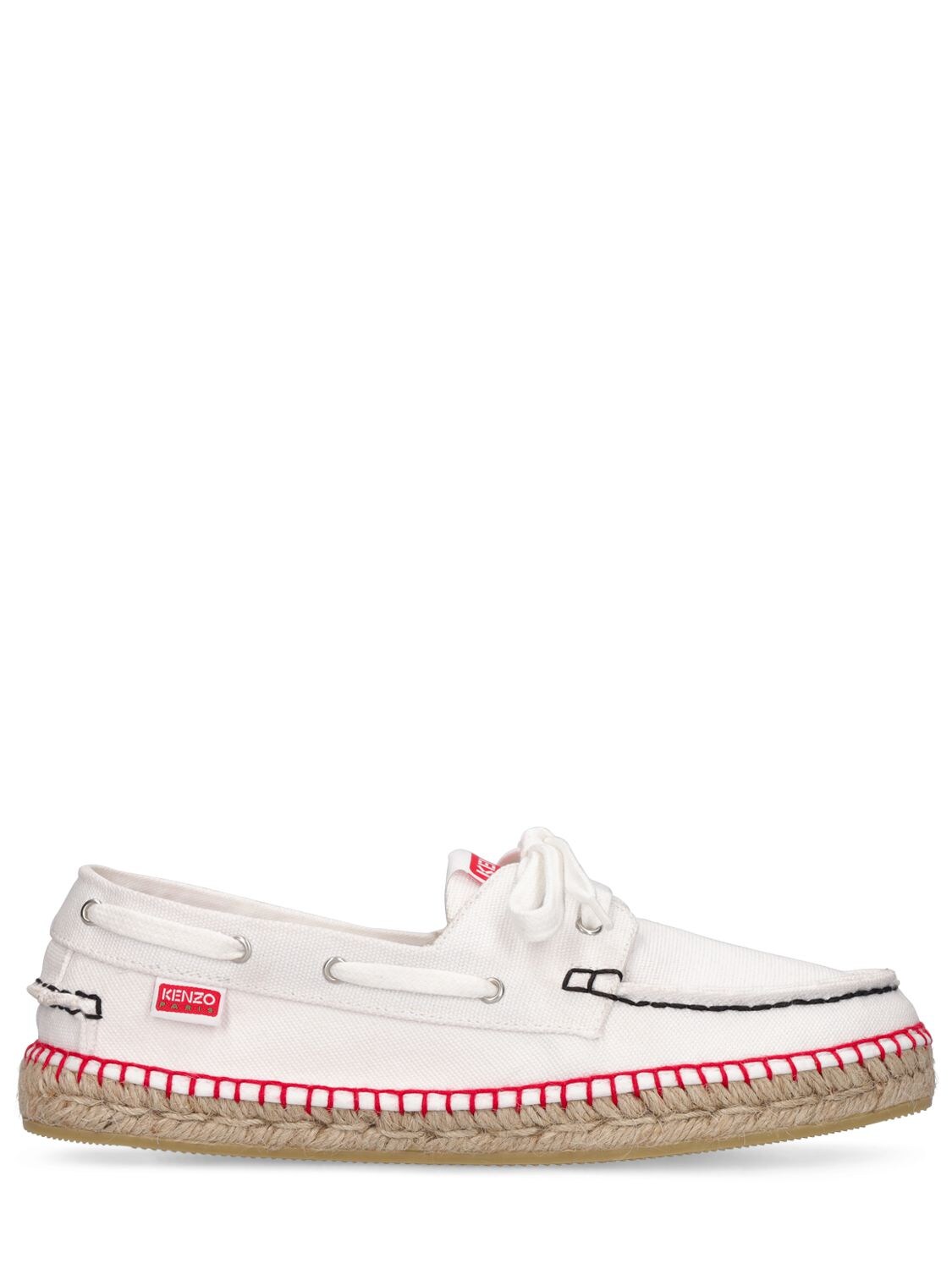 Kenzo 20mm Marine Cotton Boat Loafers In White