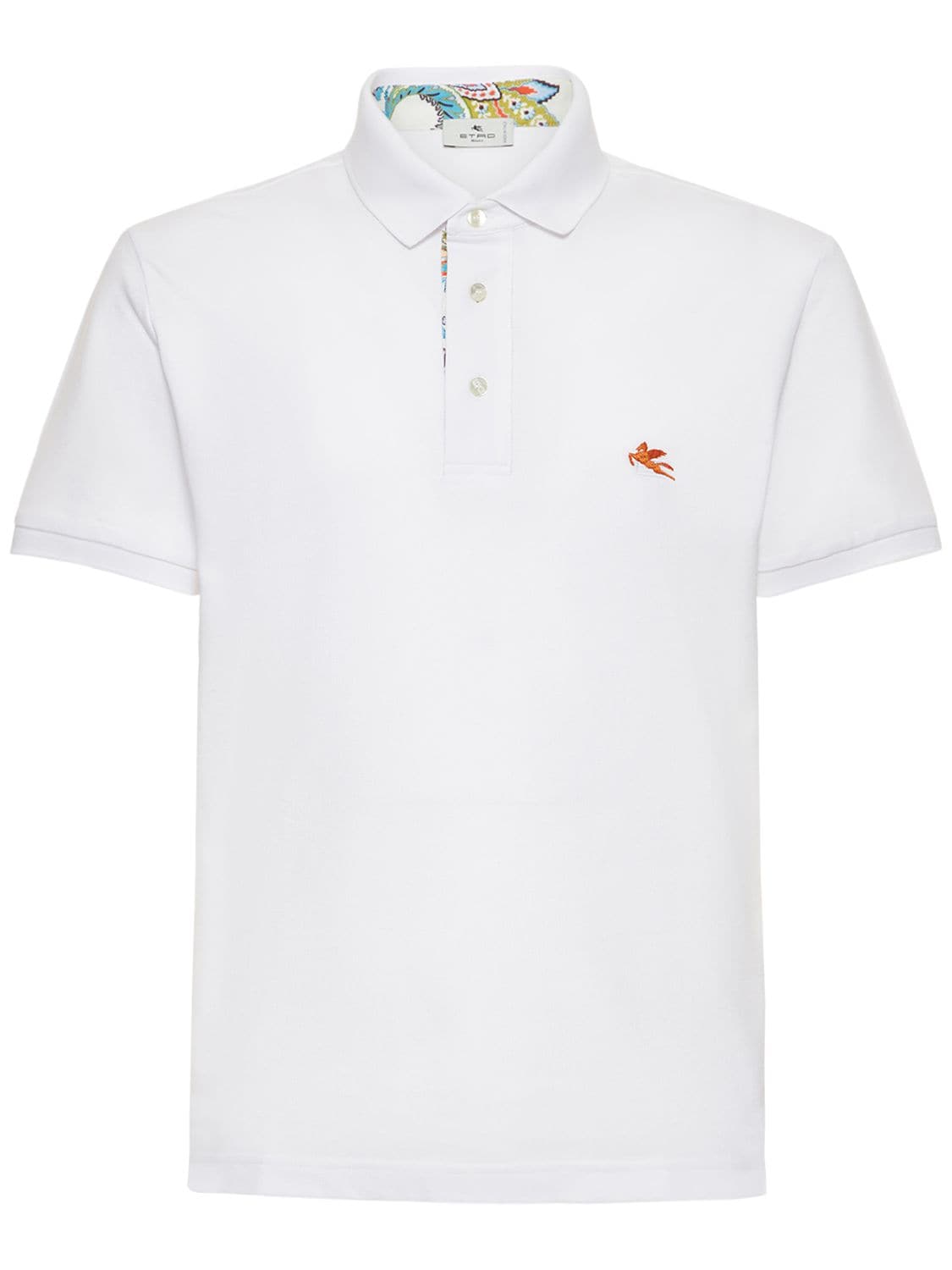 Logo Embroidery Cotton Piqué Polo – MEN > CLOTHING > POLOS