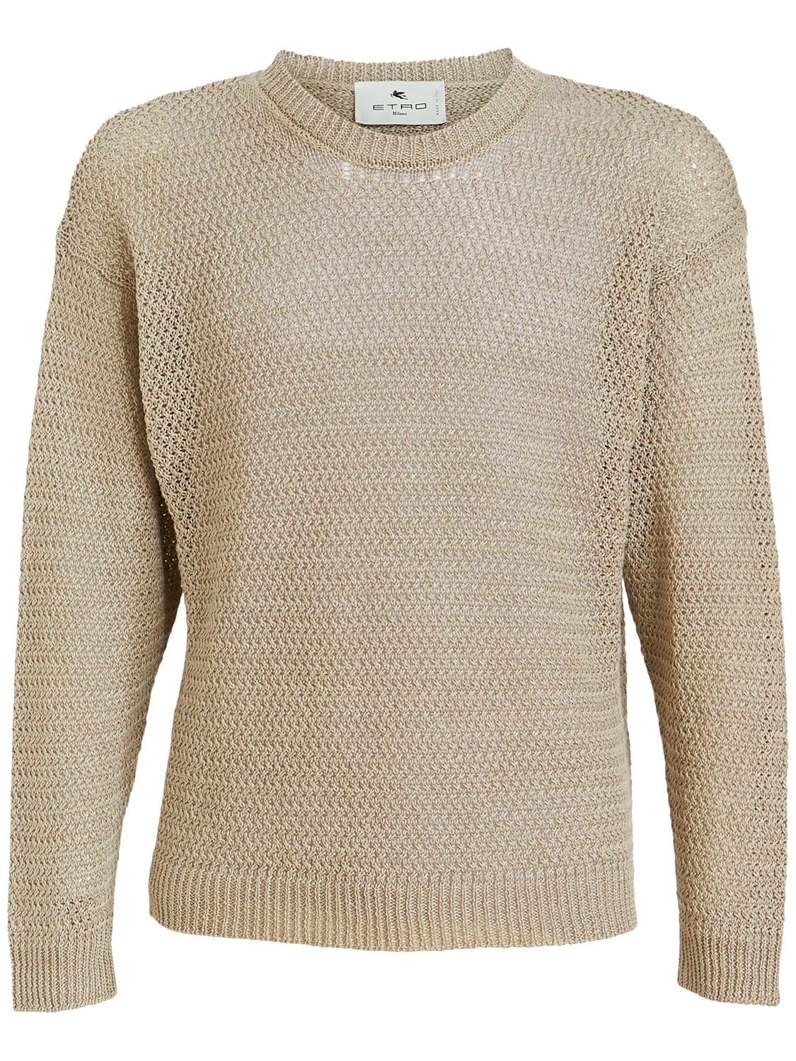 ETRO Linen Knit Crewneck Sweater