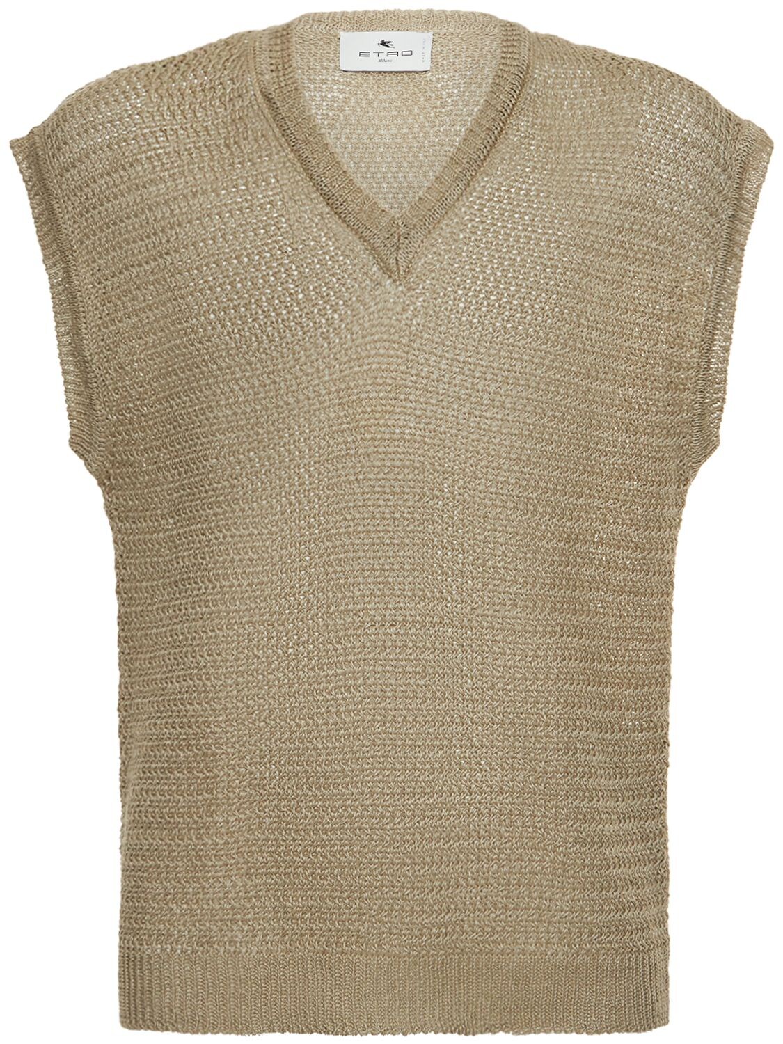 ETRO Linen Knit Vest