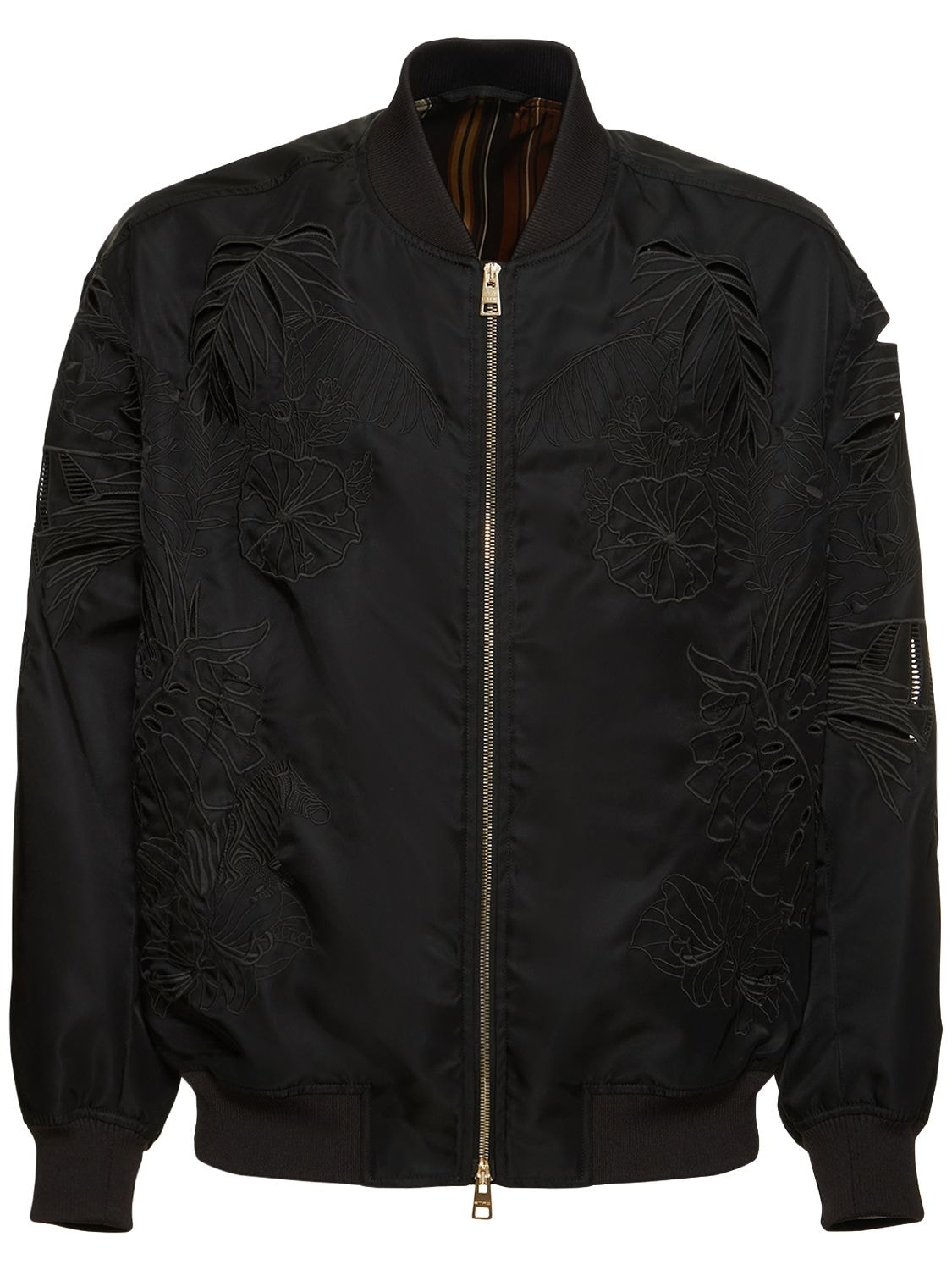 Etro Flower Embroidery Bomber Jacket Black Luisaviaroma 