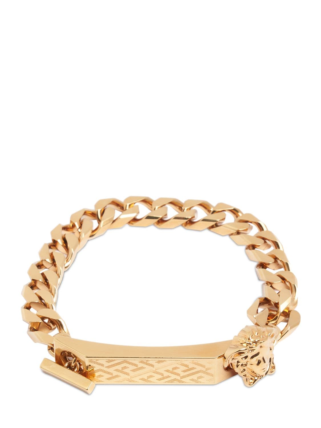 Versace Medusa & Plaque Bracelet In Gold