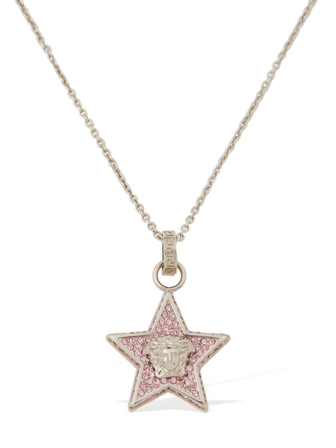 Image of Star & Crystal Medusa Charm Necklace