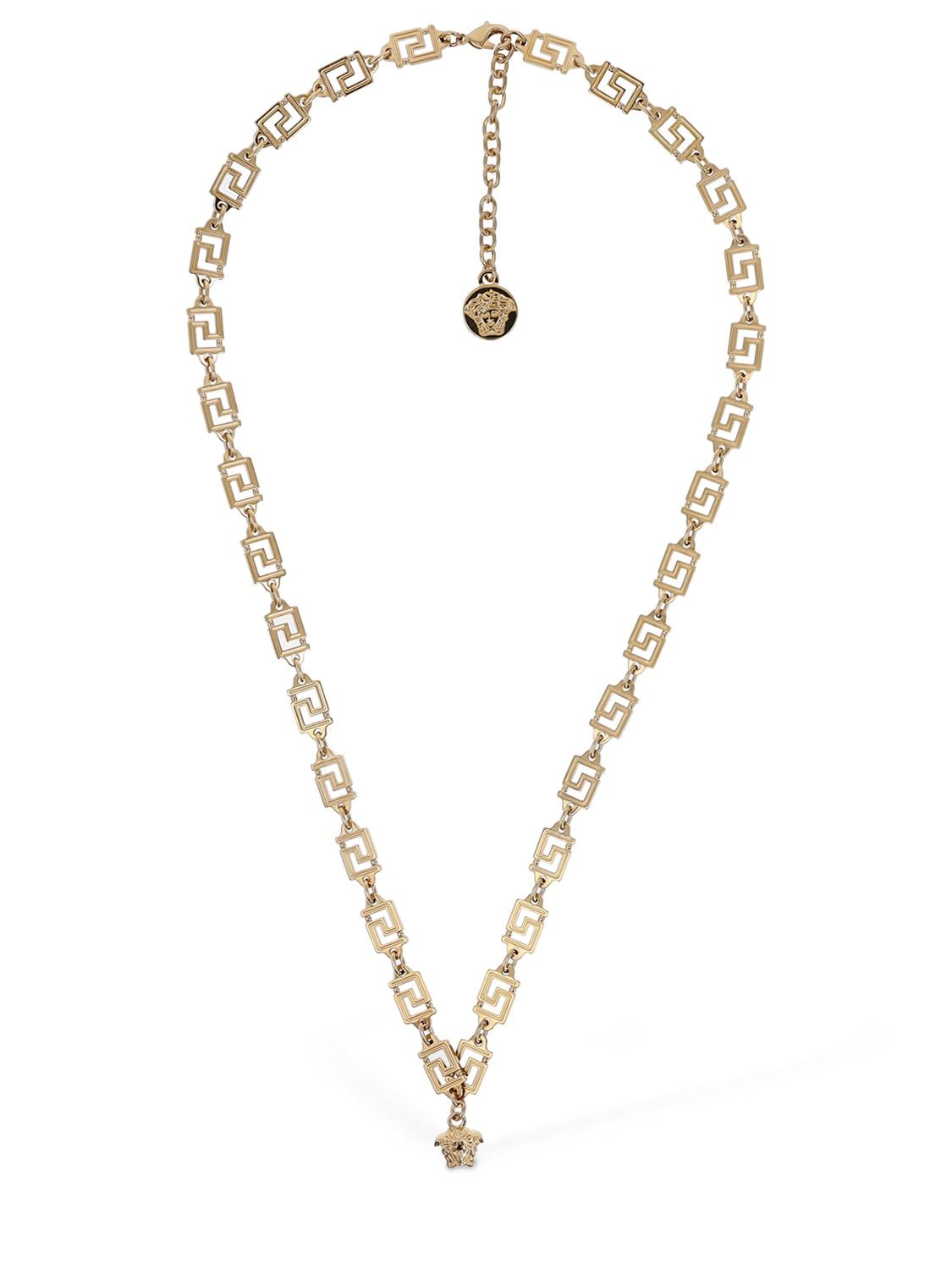 Versace Greek Motif Necklace In Gold