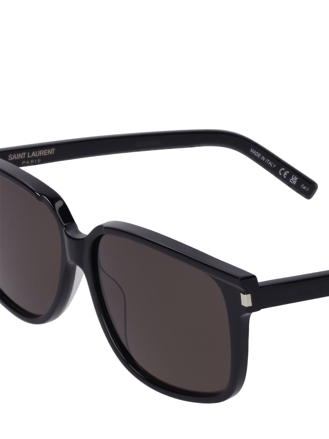 Shop Saint Laurent Sl 599 Mirage Acetate Sunglasses In Black