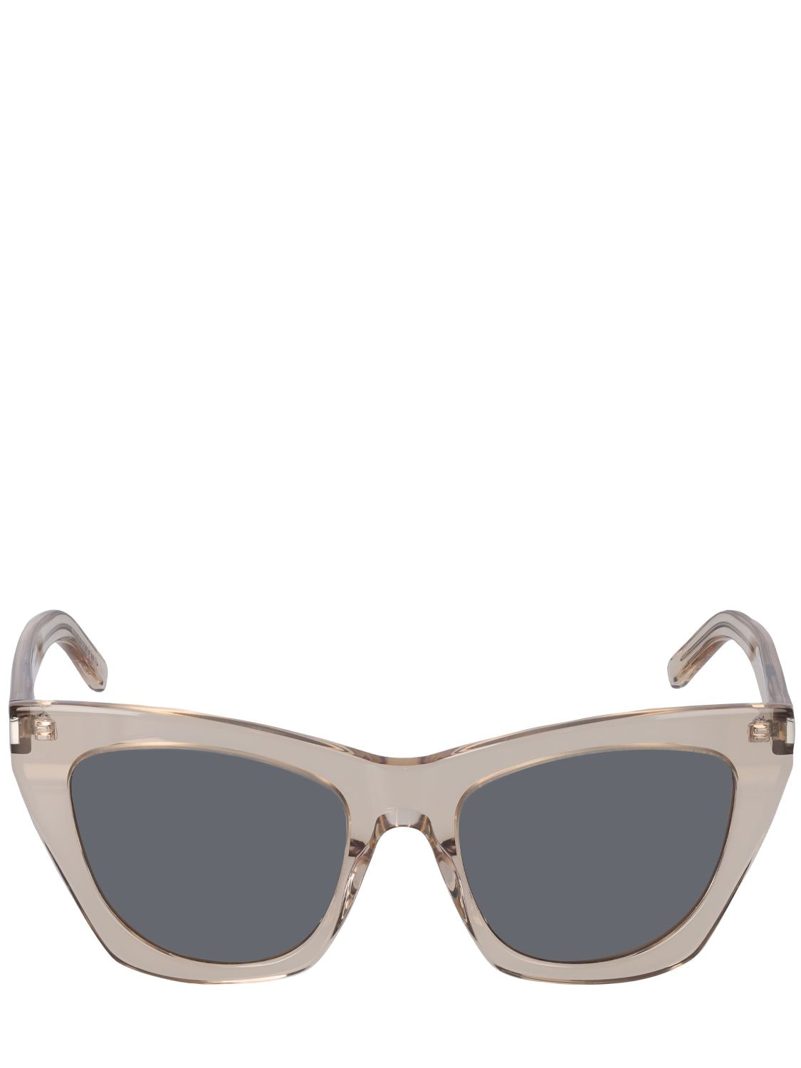 Saint Laurent Sl 214 Kate Acetate Sunglasses In Transparent