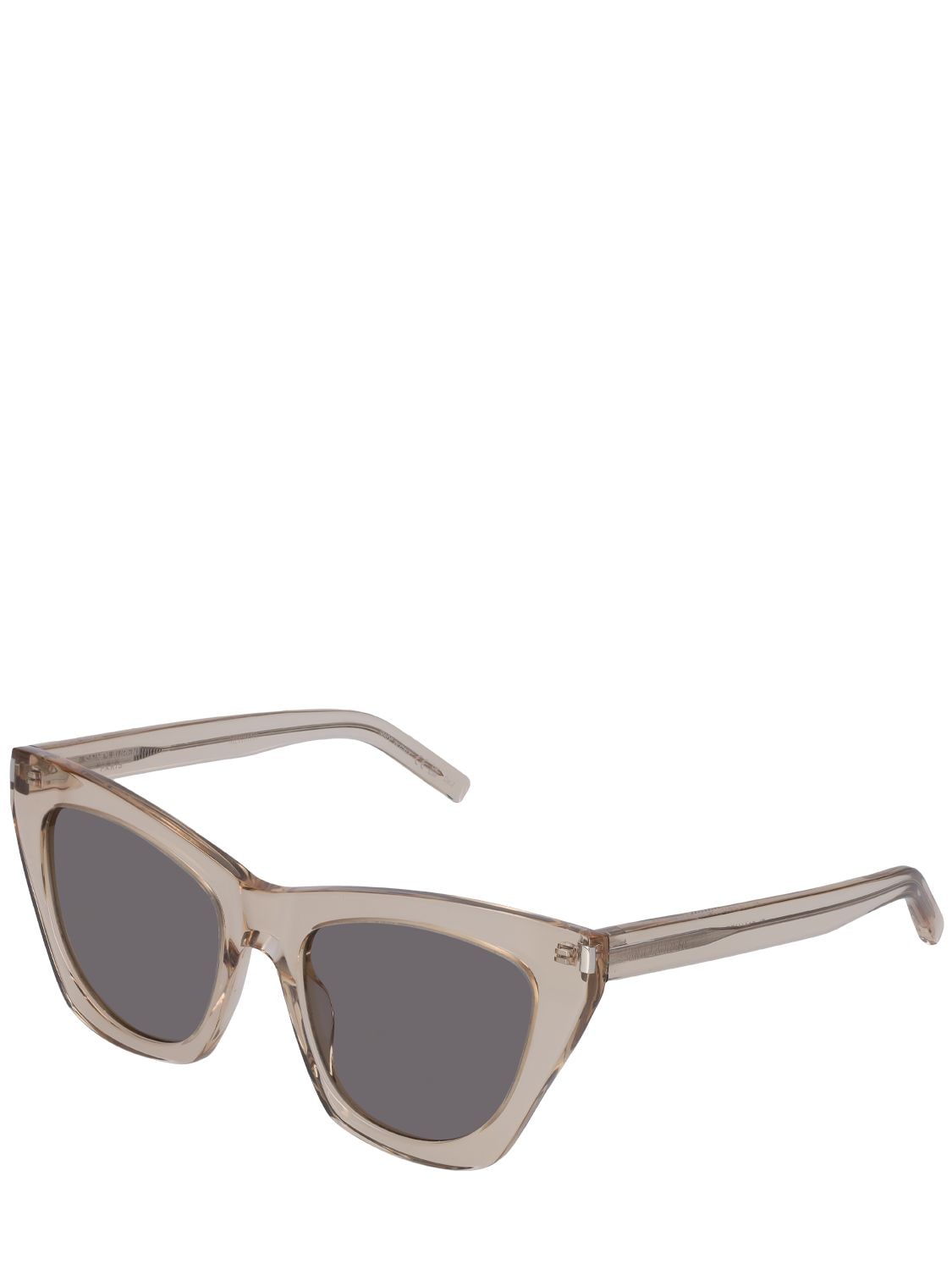 Shop Saint Laurent Sl 214 Kate Acetate Sunglasses In Transparent