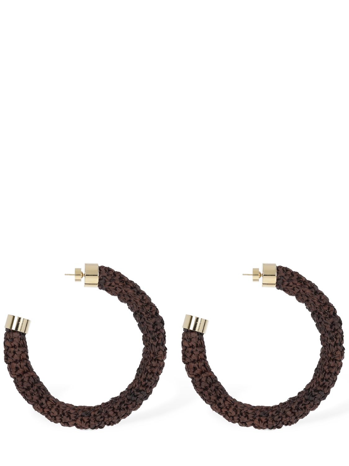 Les Creoles Raffia Hoop Earrings – WOMEN > JEWELRY & WATCHES > EARRINGS