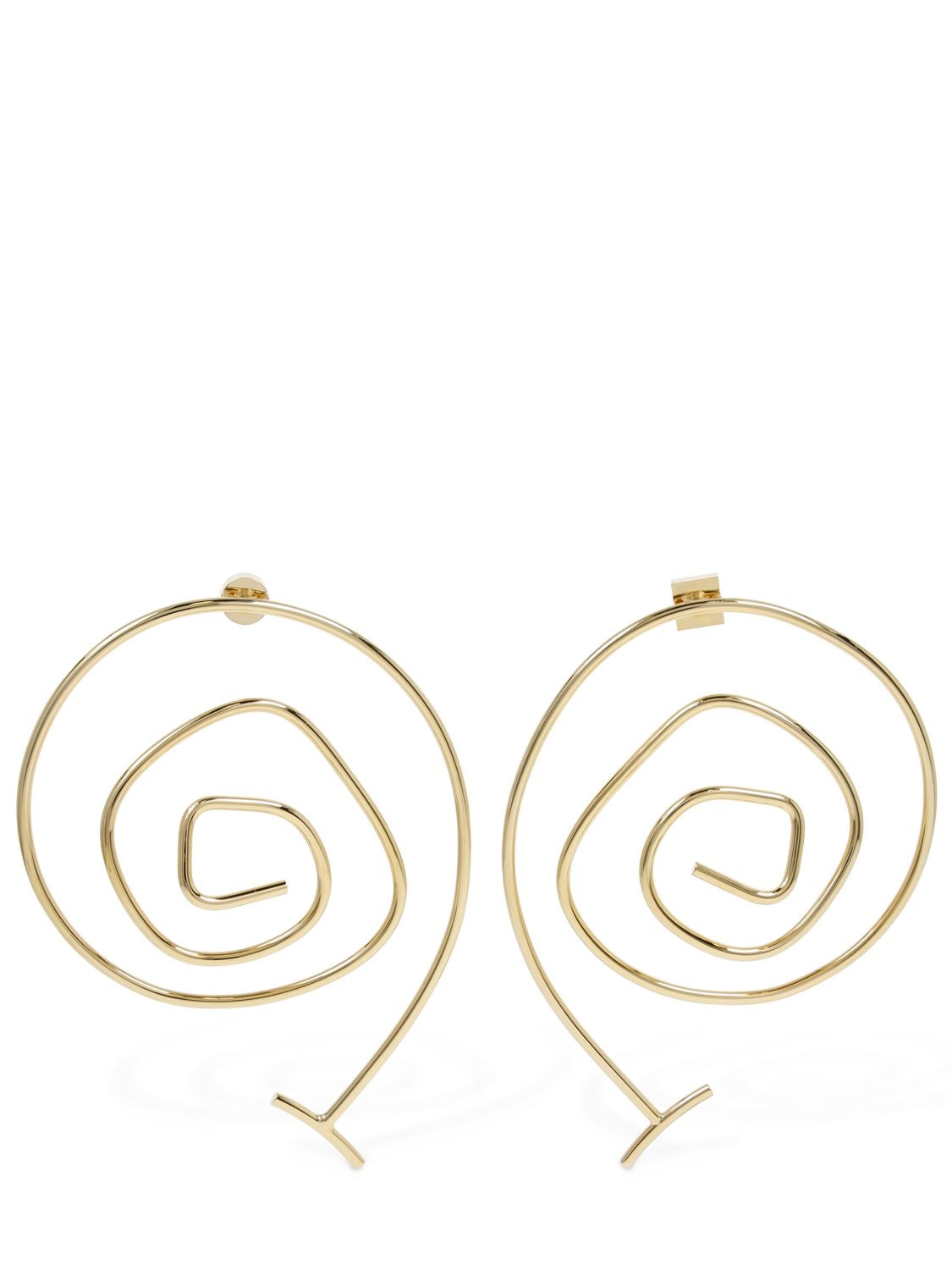 Jacquemus Les Creoles Perola Earrings In Gold