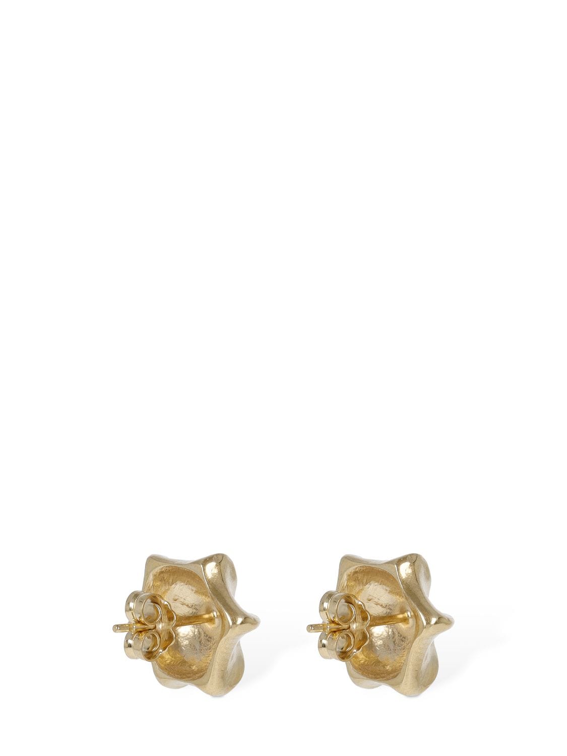 Shop Maison Margiela Timeless Stud Earrings In Gold