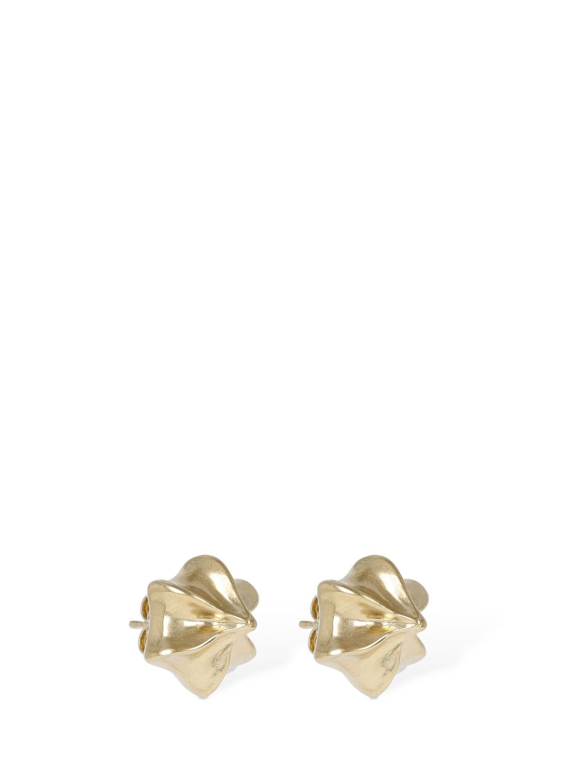 Shop Maison Margiela Timeless Stud Earrings In Gold