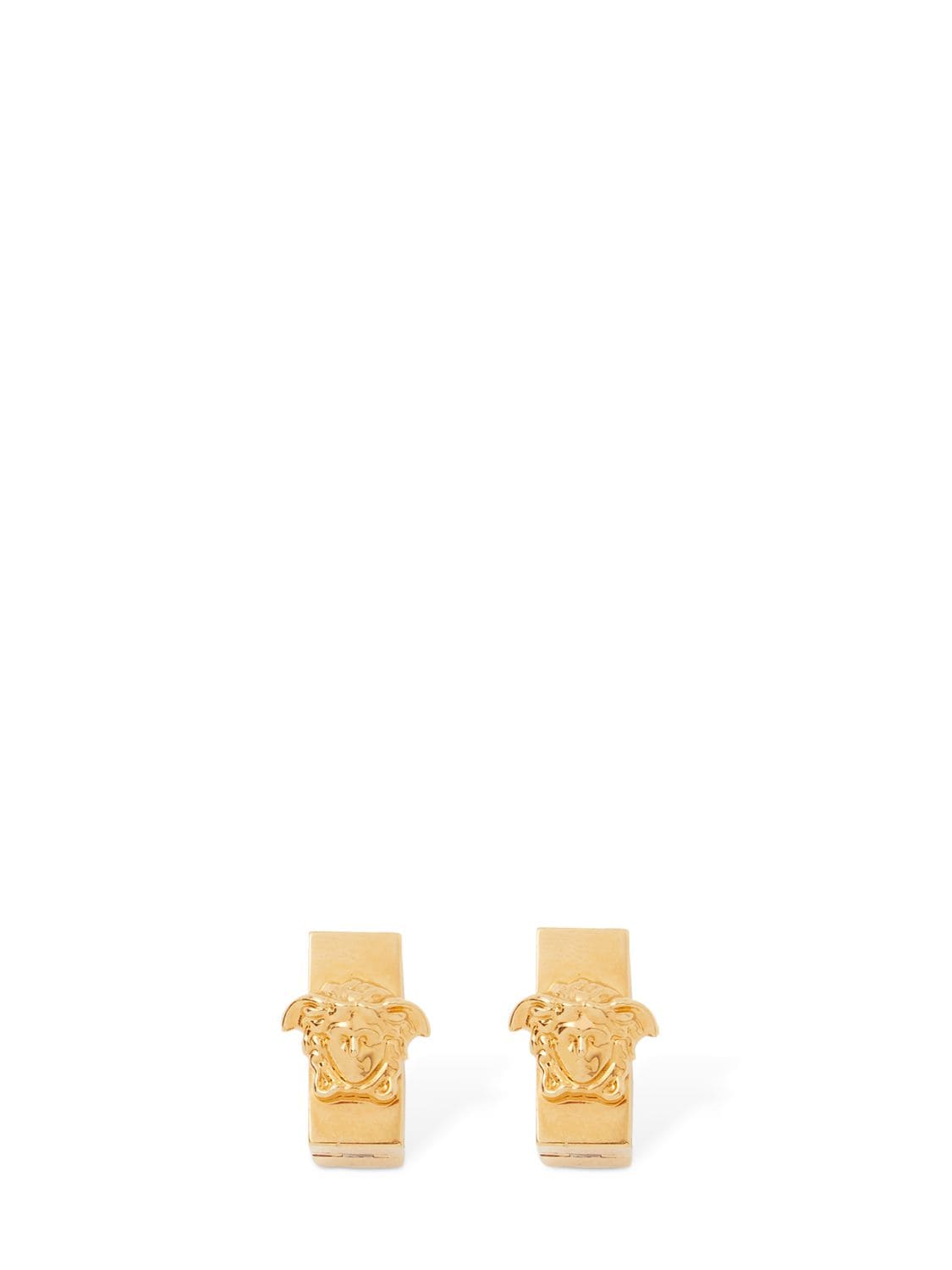Versace Medusa Squared Hoop Earrings In Gold