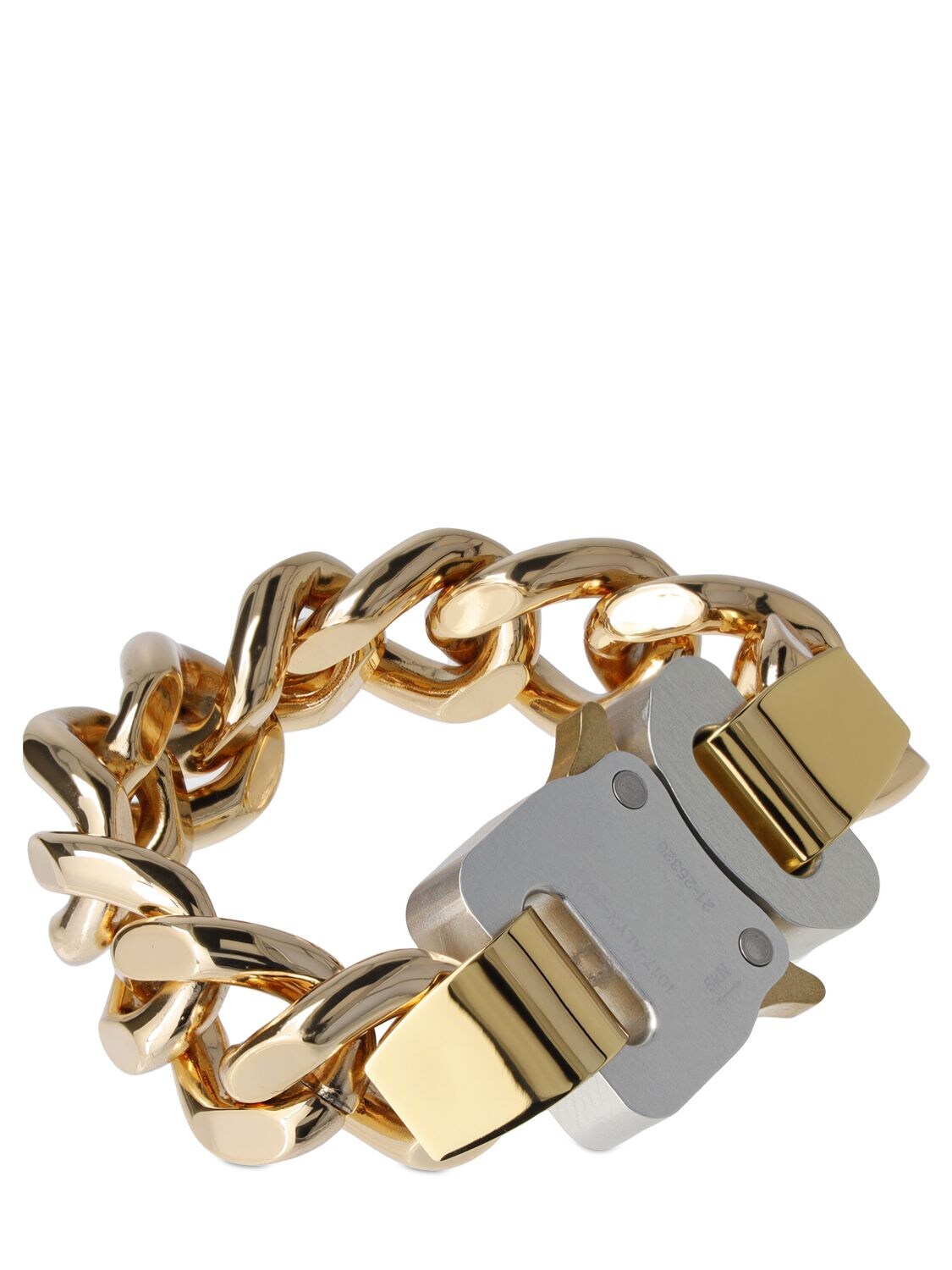 Shop Alyx Chain Bracelet W/ Buckle In Gold