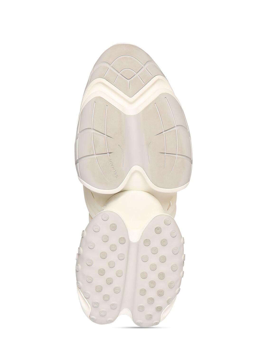Shop Balmain 30mm Unicorn Neoprene & Leather Sneakers In White