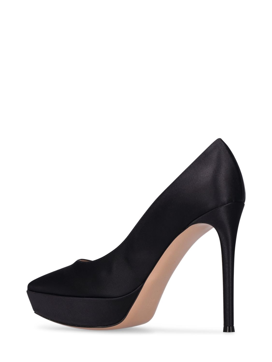 Shop Gianvito Rossi 105mm Dasha Satin High Heel Pumps In Black