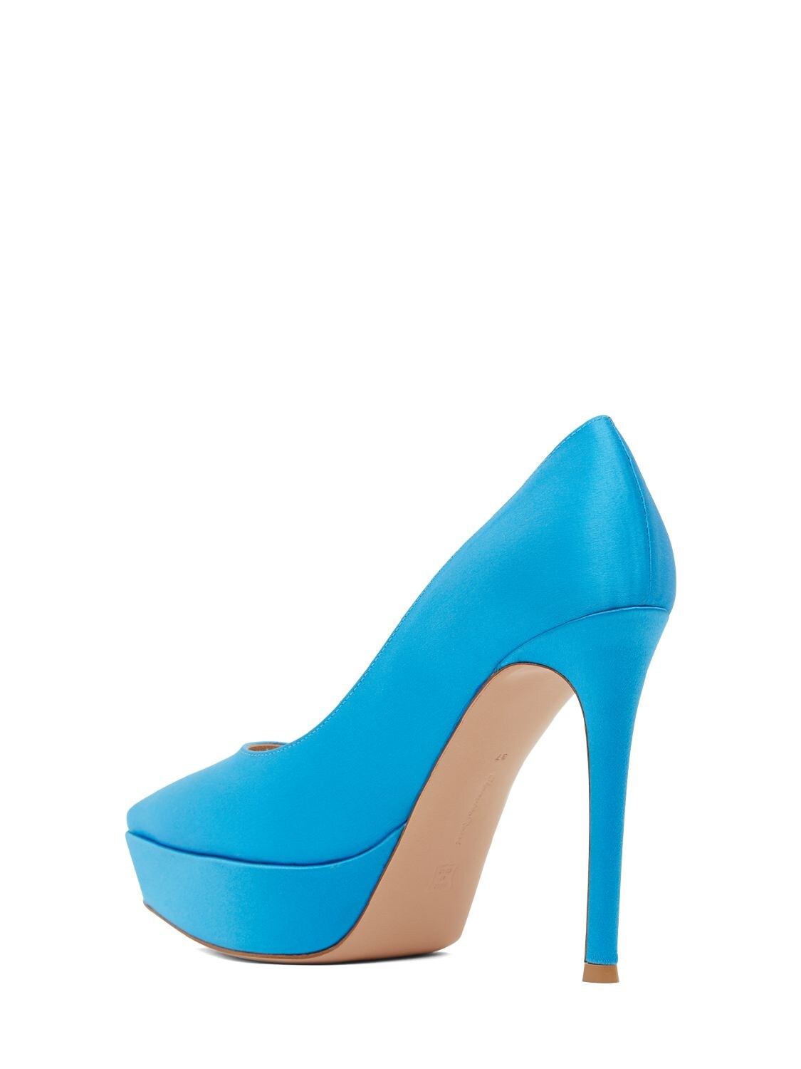 Shop Gianvito Rossi 105mm Dasha Satin High Heel Pumps In Blue