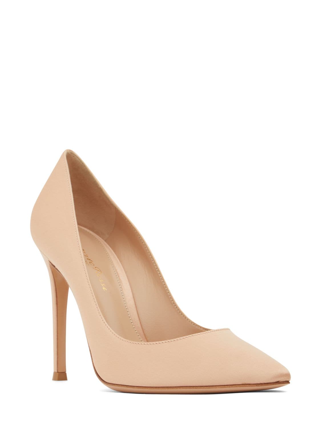 Shop Gianvito Rossi 105mm Gianvito Satin High Heel Pumps In Nude