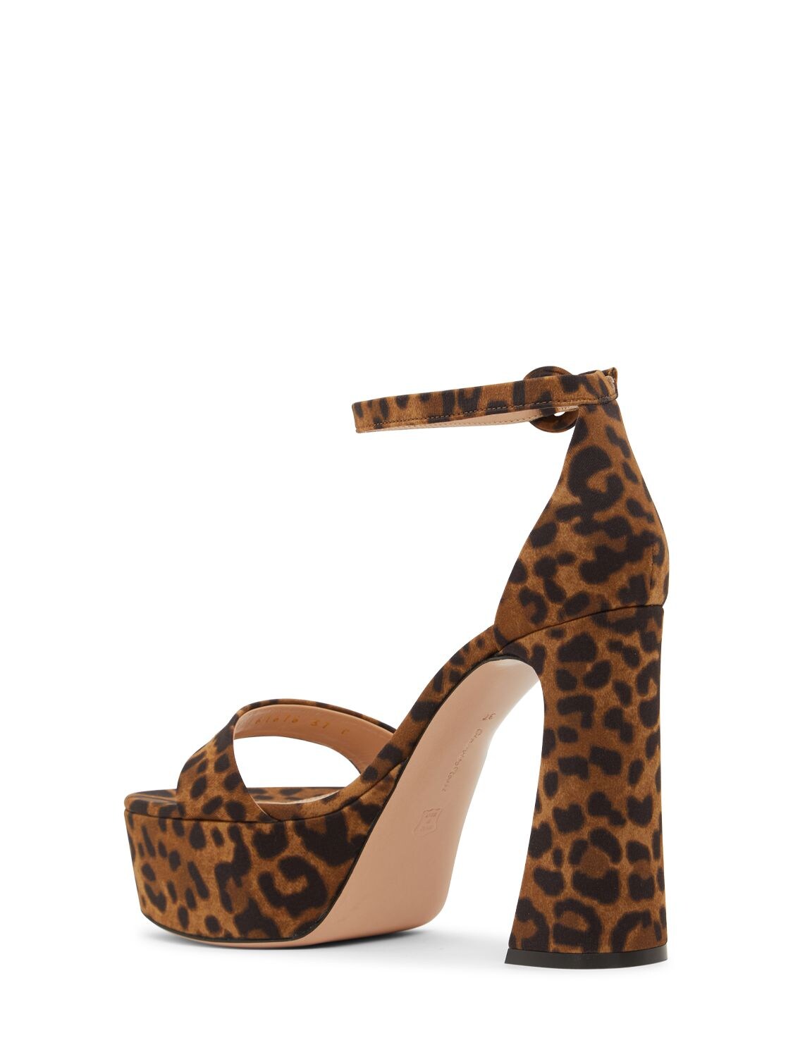 Shop Gianvito Rossi 105mm Holly Leopard Print Lycra Sandals In Multicolor