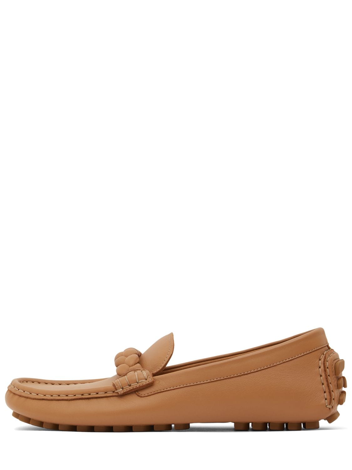 Gianvito Rossi 10mm Monza Leather Loafers In Tan