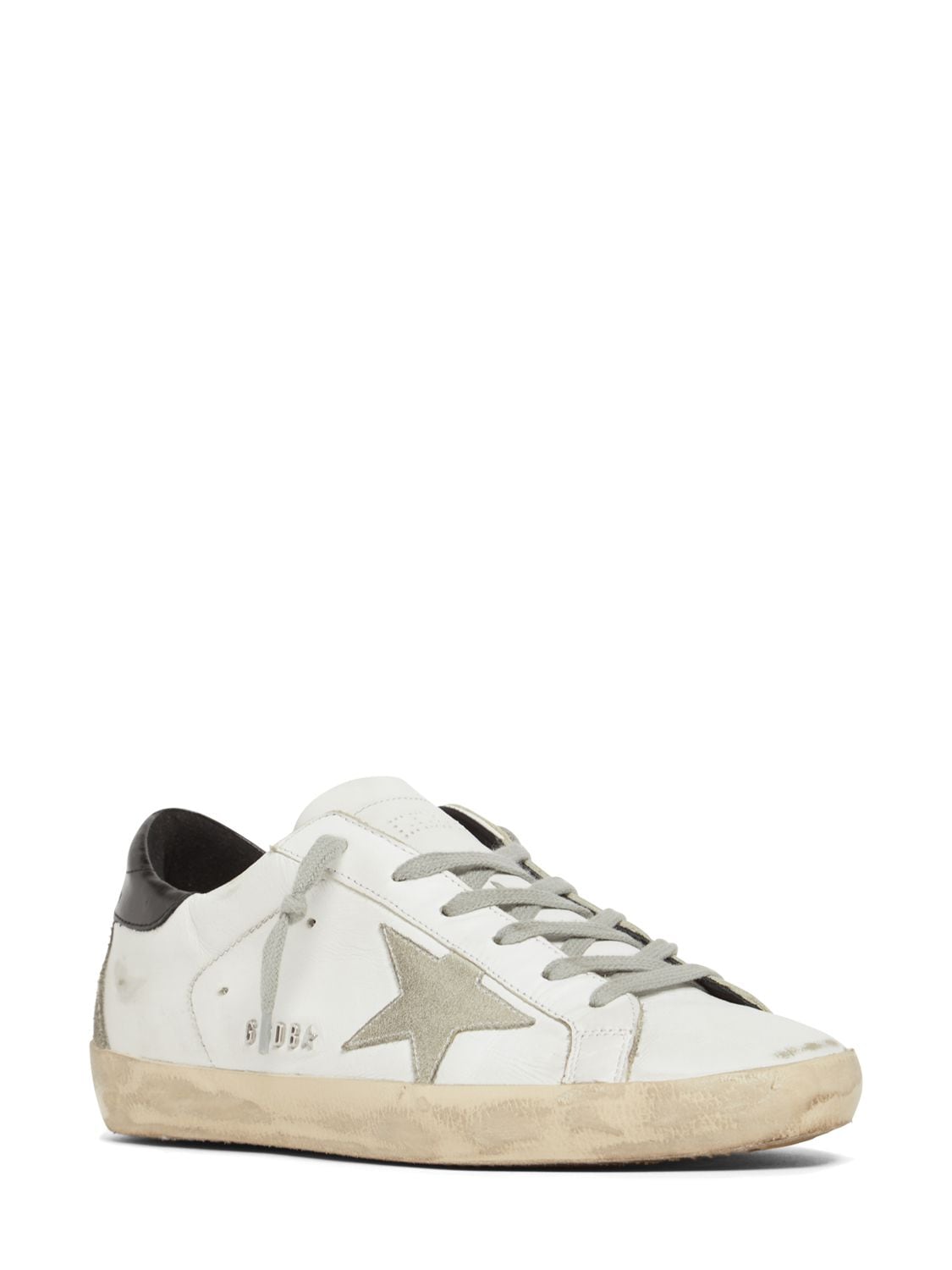 Shop Golden Goose 20mm Super-star Leather & Suede Sneakers In White,black