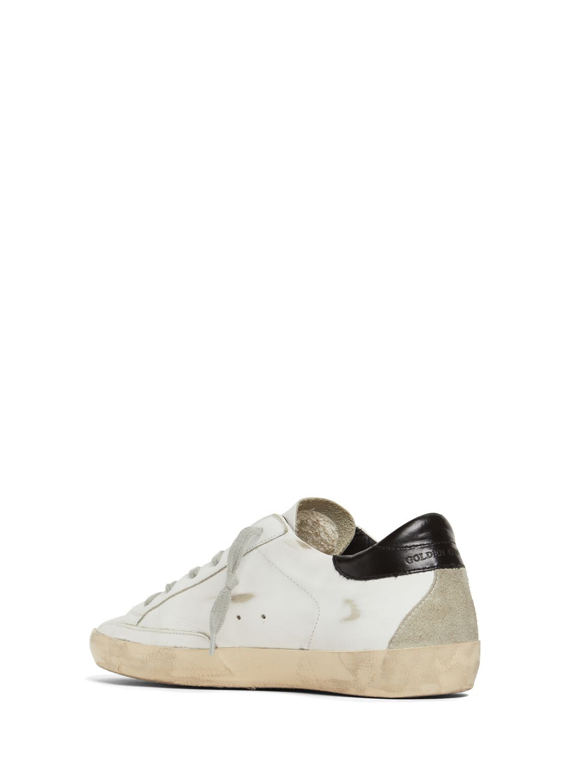 Shop Golden Goose 20mm Super-star Leather & Suede Sneakers In White,black