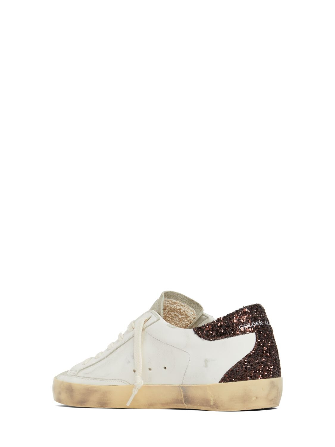 Shop Golden Goose 20mm Super Star Leather & Suede Sneakers In White,brown