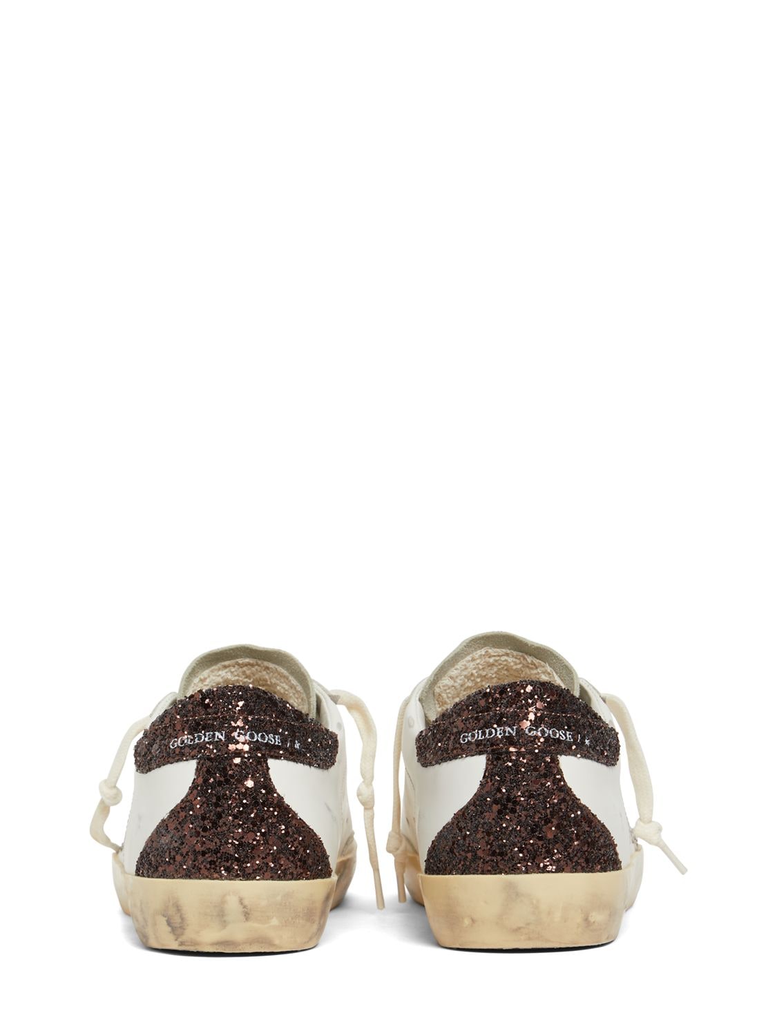 Shop Golden Goose 20mm Super Star Leather & Suede Sneakers In White,brown