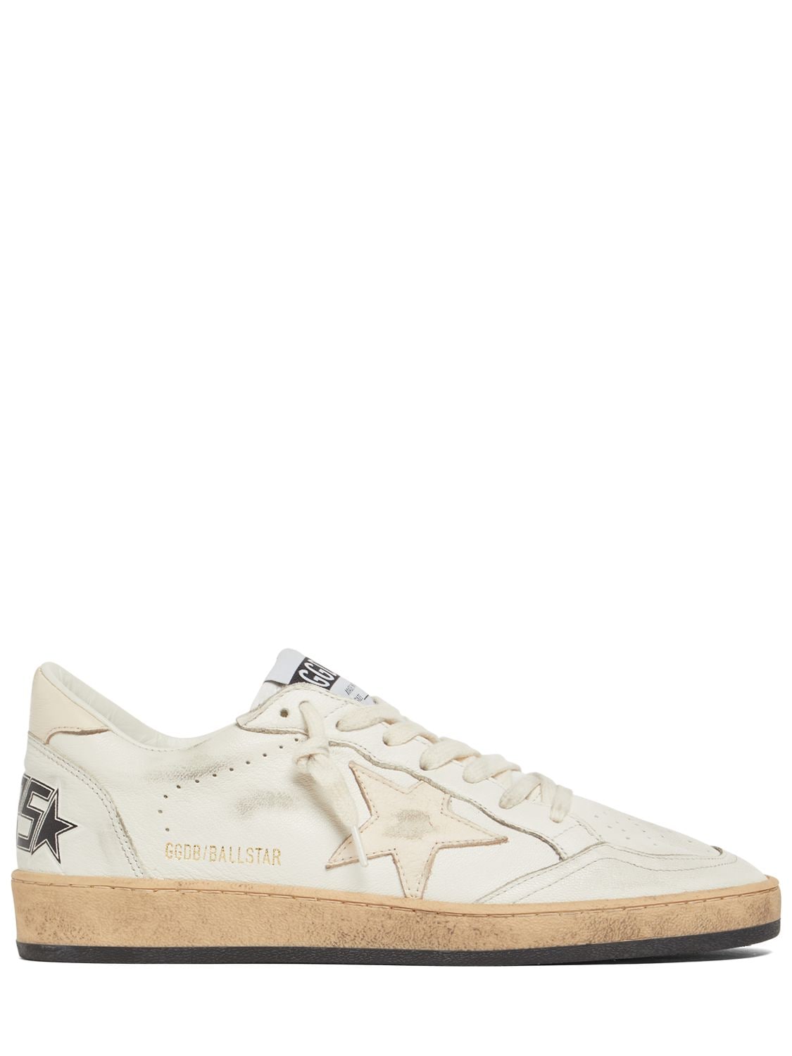 Golden Goose 20mm Ball Star Nappa Leather Sneakers In White,pink