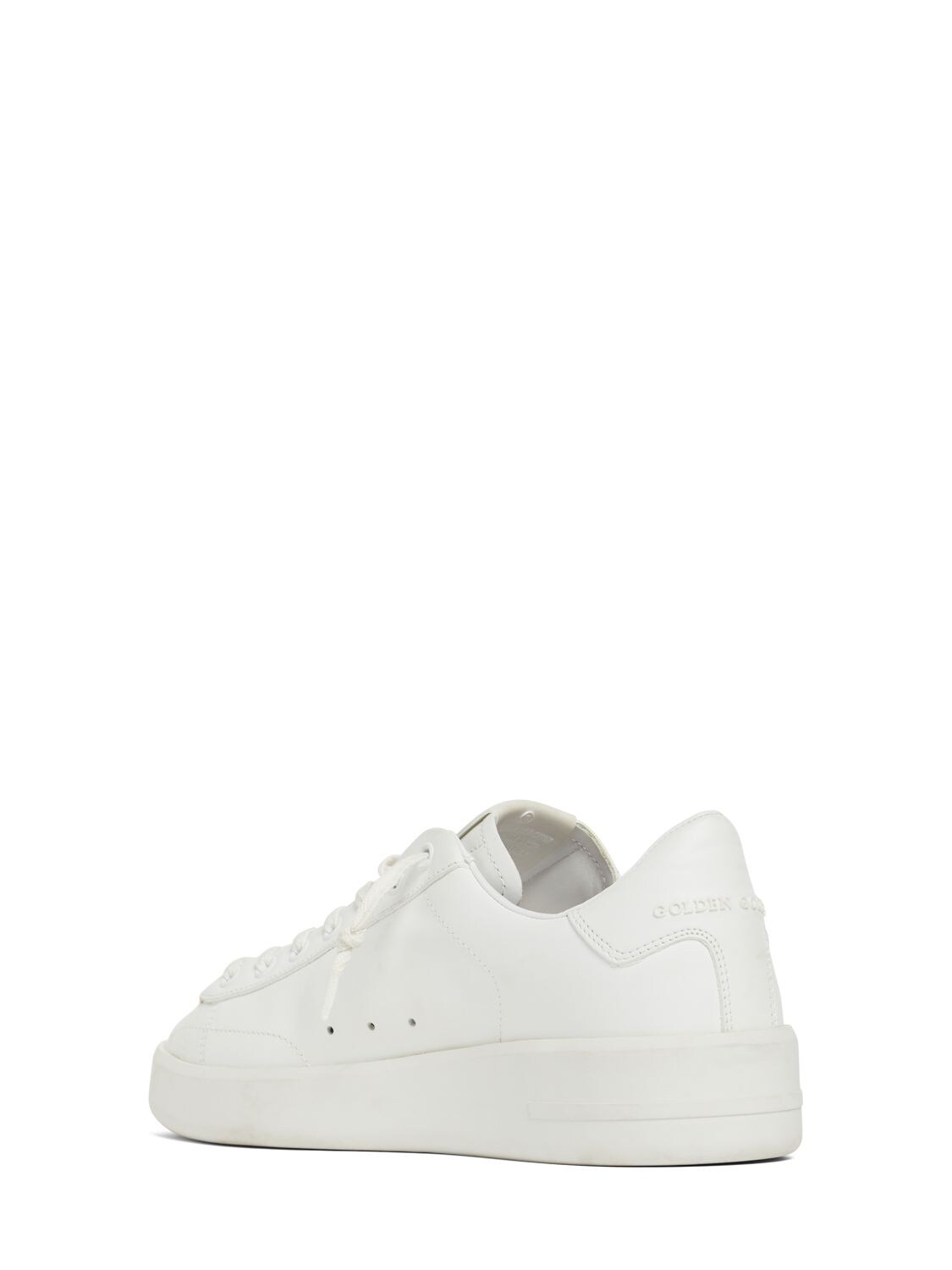 Shop Golden Goose 20mm Pure Star Leather Sneakers In Optic White