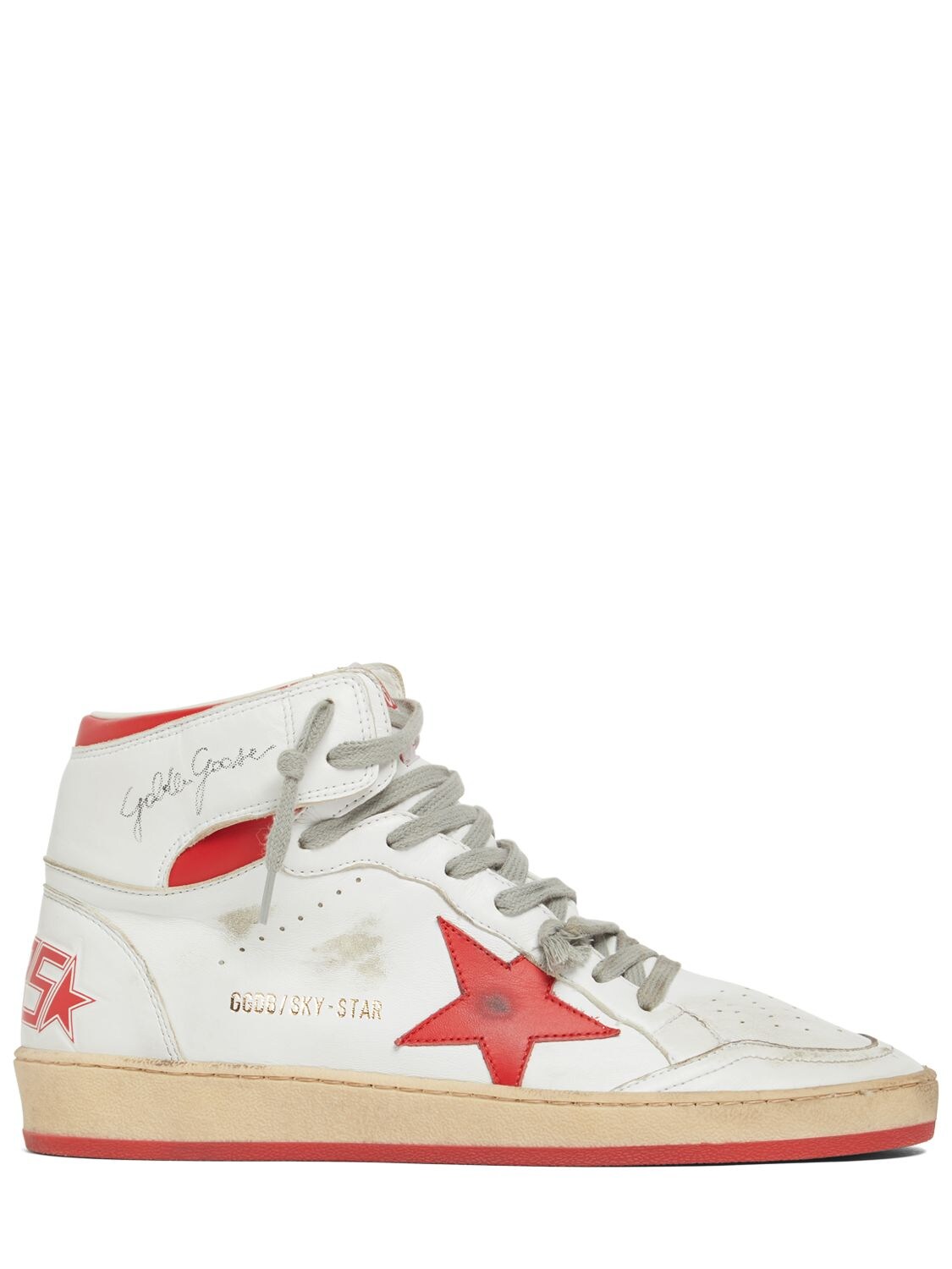 GOLDEN GOOSE 20MM SKY STAR NAPPA LEATHER SNEAKERS