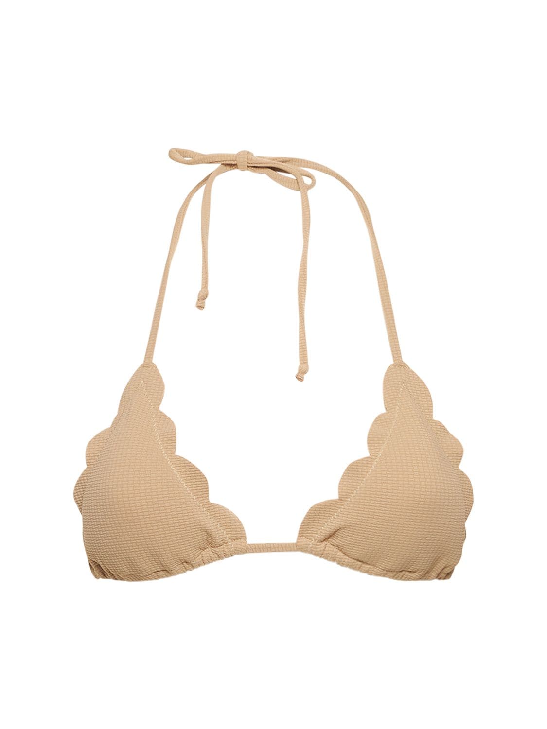 Marysia Broadway Tie Bikini Top In Beige