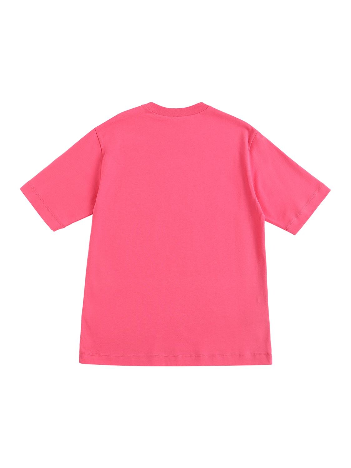 Shop Marni Junior Logo Print Jersey T-shirt In Pink