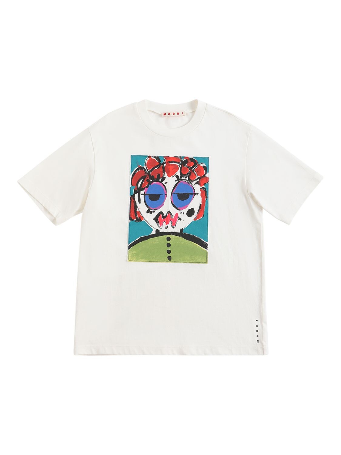 Marni Junior Kids' Printed Cotton Jersey T-shirt In White