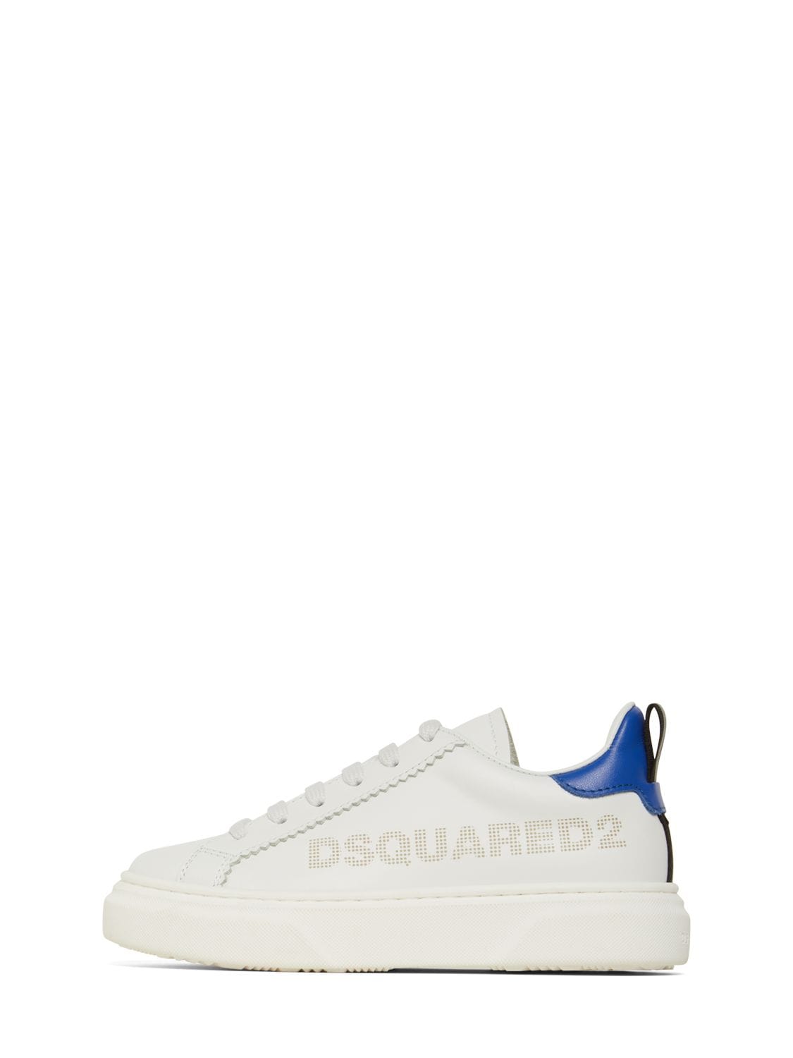 Logo Perforated Leather Lace-up Sneakers