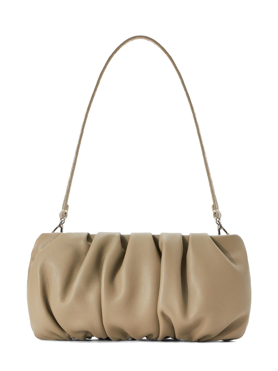 Staud Bean Convertible Leather Top Handle Bag In Mink