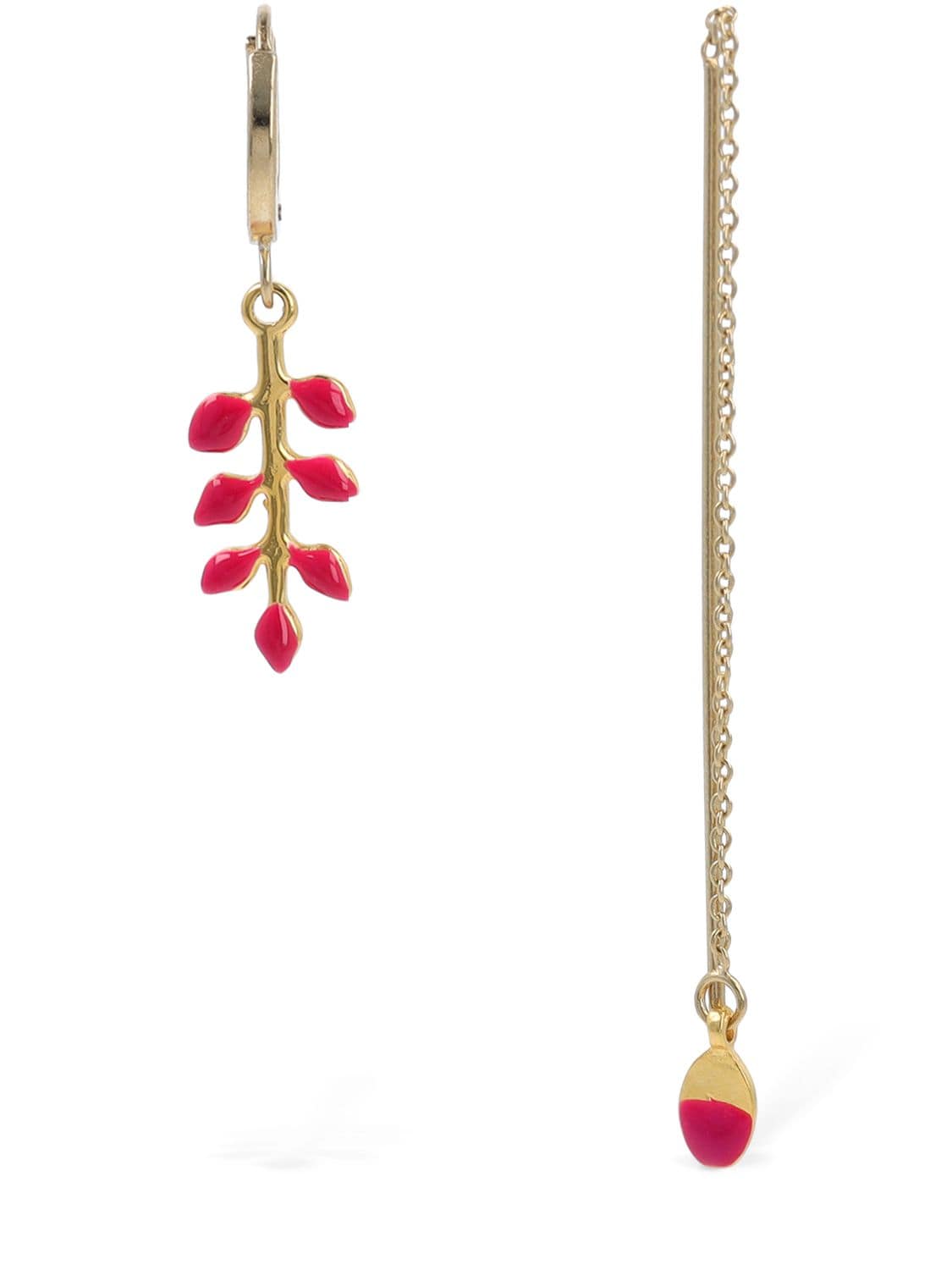 Isabel Marant Casablanca Mismatched Earrings In Gold,pink