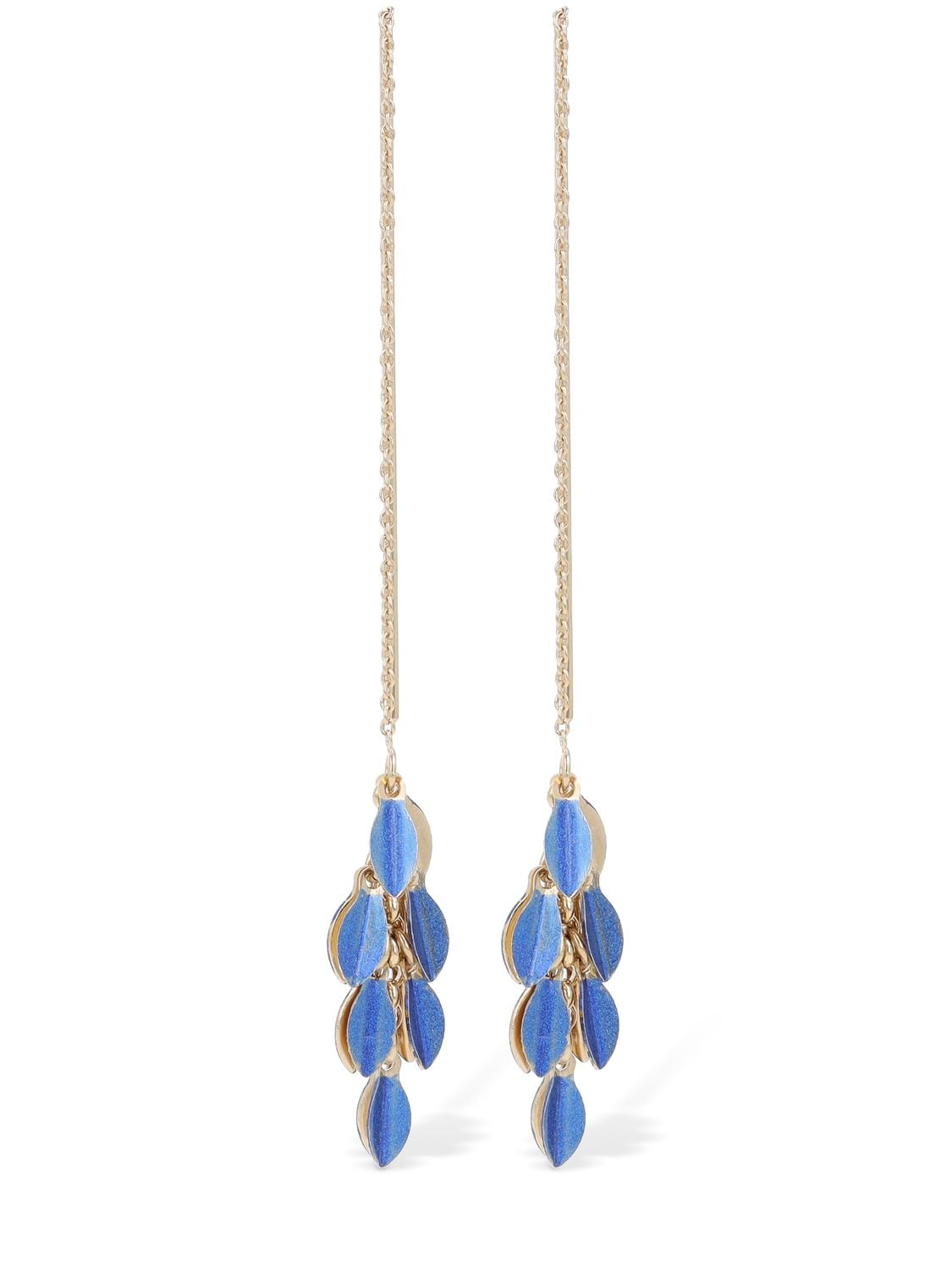 Isabel Marant Color Shiny Lea Earrings In Blue,gold