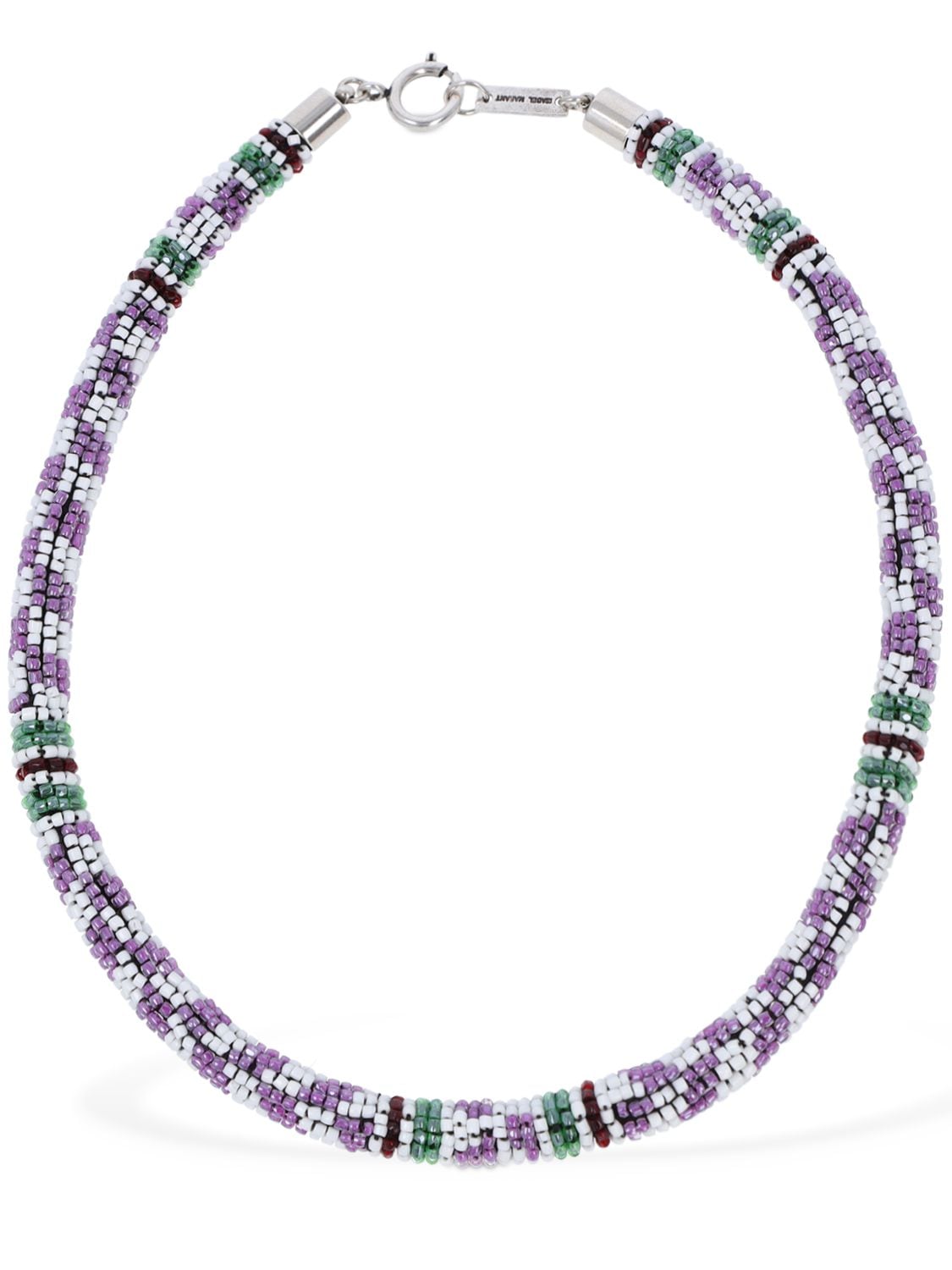 Isabel Marant Betsy Beaded Collar Necklace In Multi,lilac