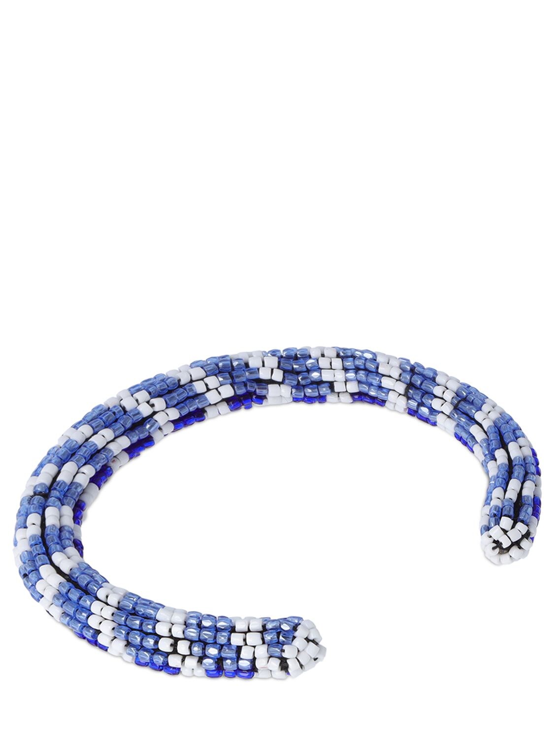 Shop Isabel Marant Betsy Beaded Cuff Bracelet In Multi,navy