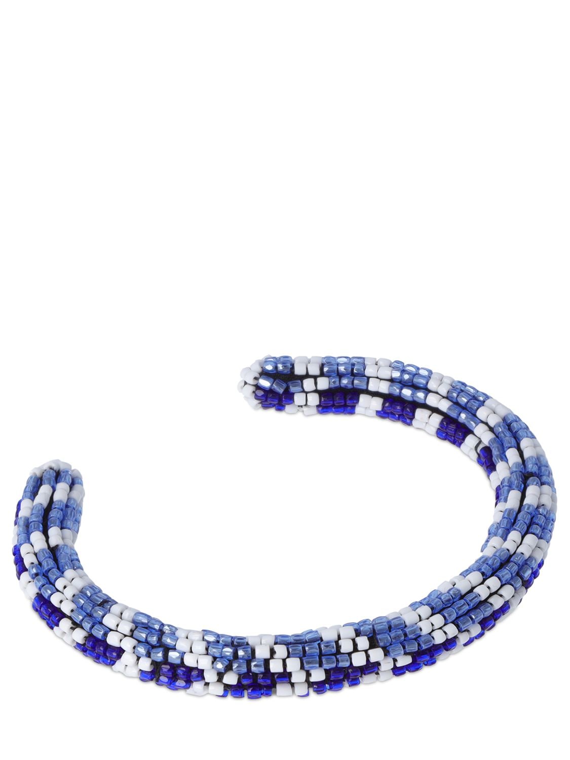 Shop Isabel Marant Betsy Beaded Cuff Bracelet In Multi,navy